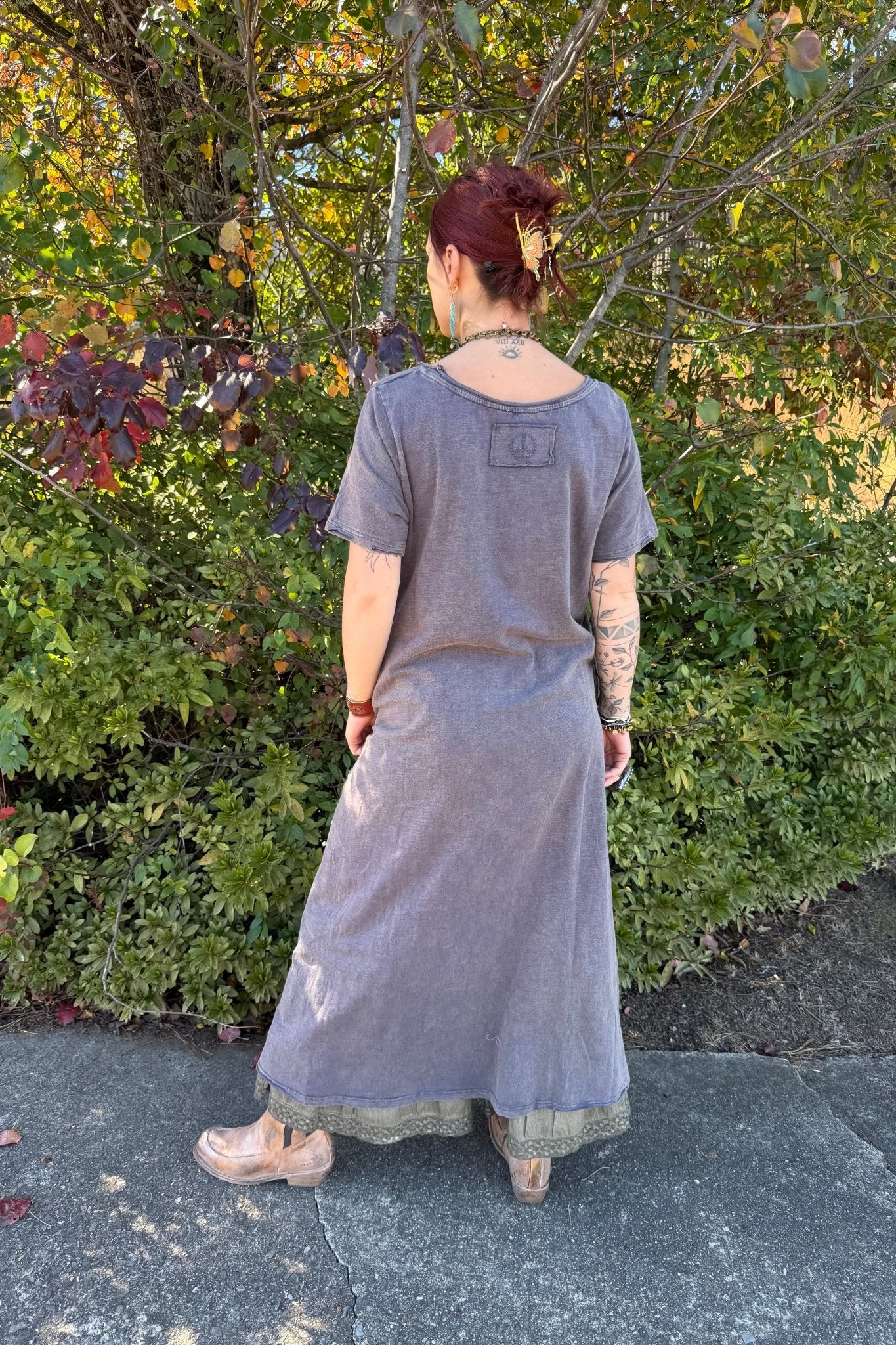 Indian Print Short Sleeve Long Dress - ivyandlavyboutique Blue Velvet