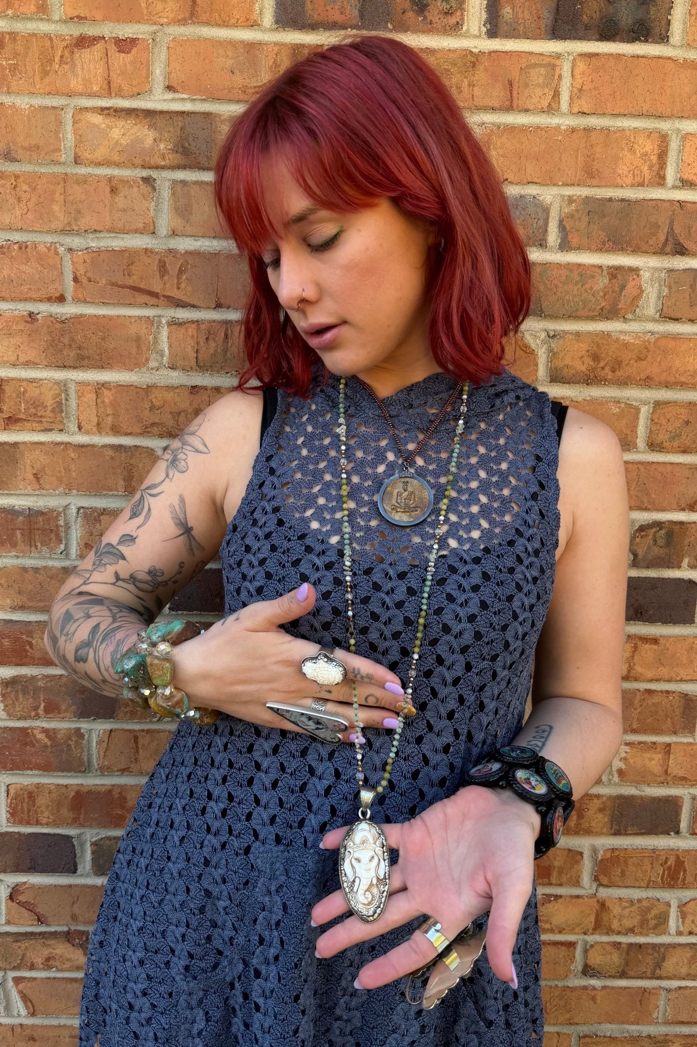 Inner Calm Circle Shortie Necklace - ivyandlavyboutique ivyandlavyboutique