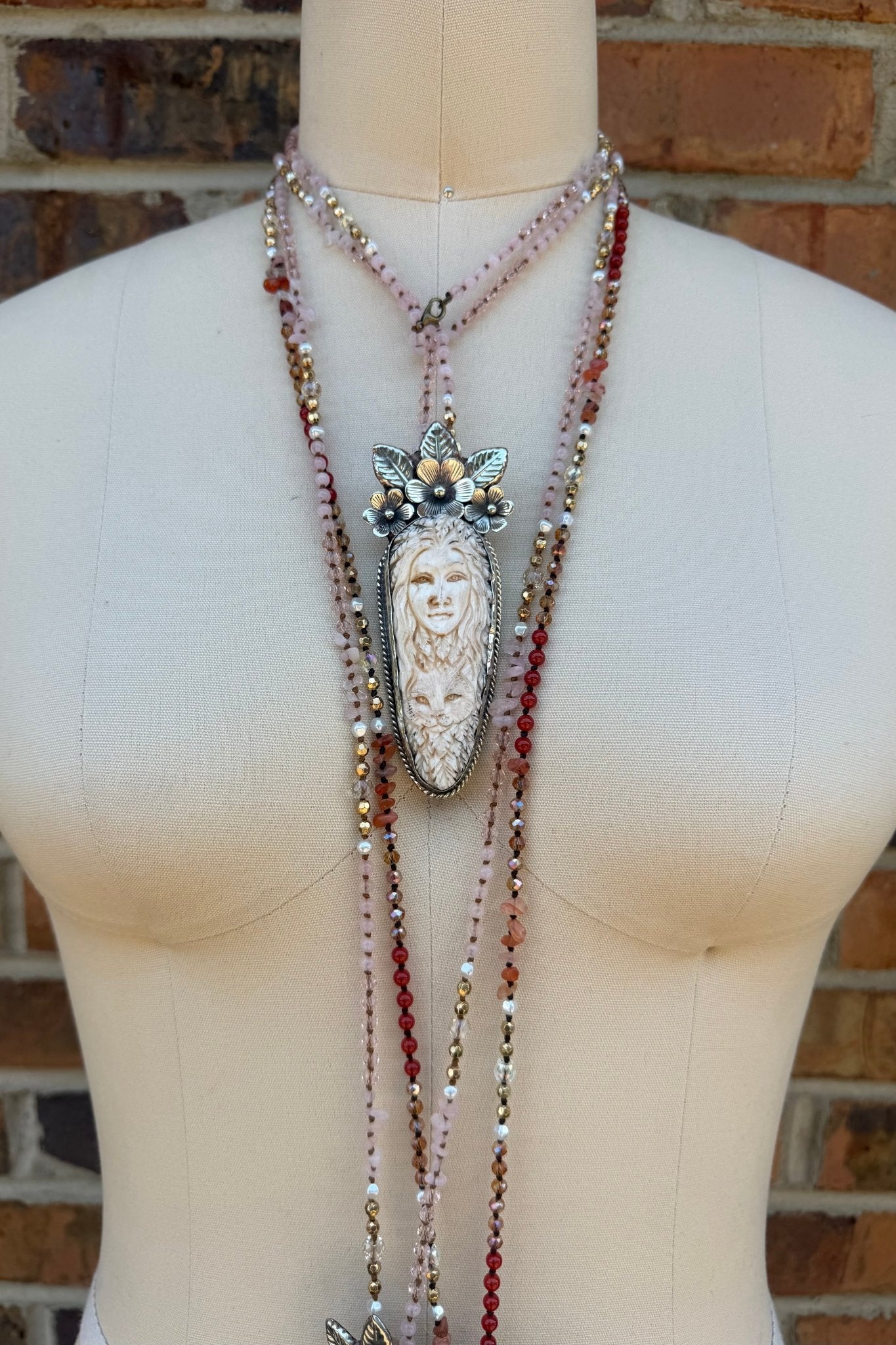 Inner Goddess Long Drop Necklace - ivyandlavyboutique ivyandlavyboutique