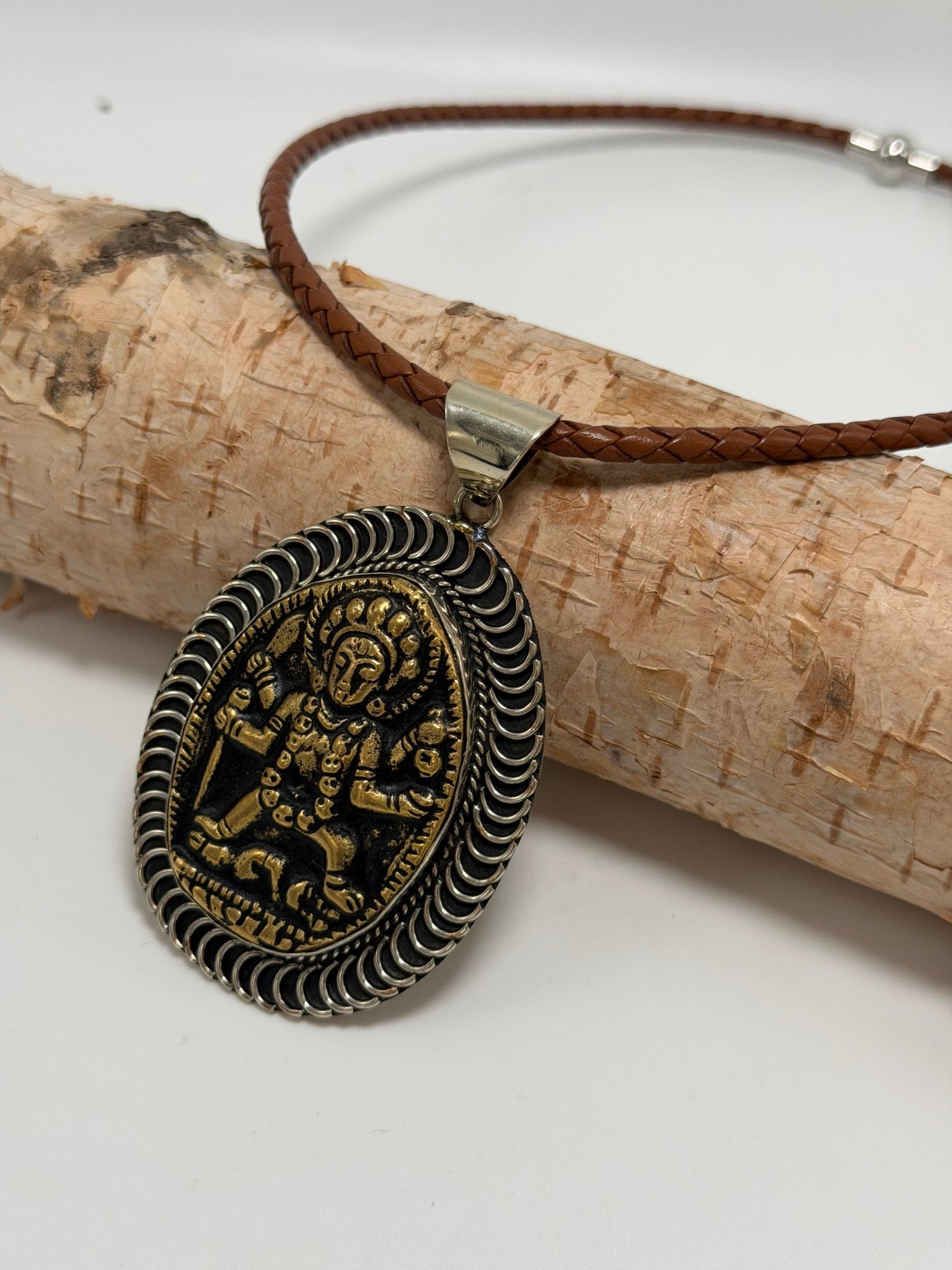 Inner Peace Choker on Leather - ivyandlavyboutique ivyandlavyboutique