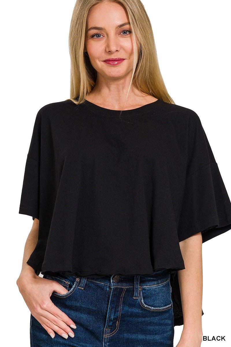 Ivy Simple Cotton Short Sleeve Tee - ivyandlavyboutique ZENANA