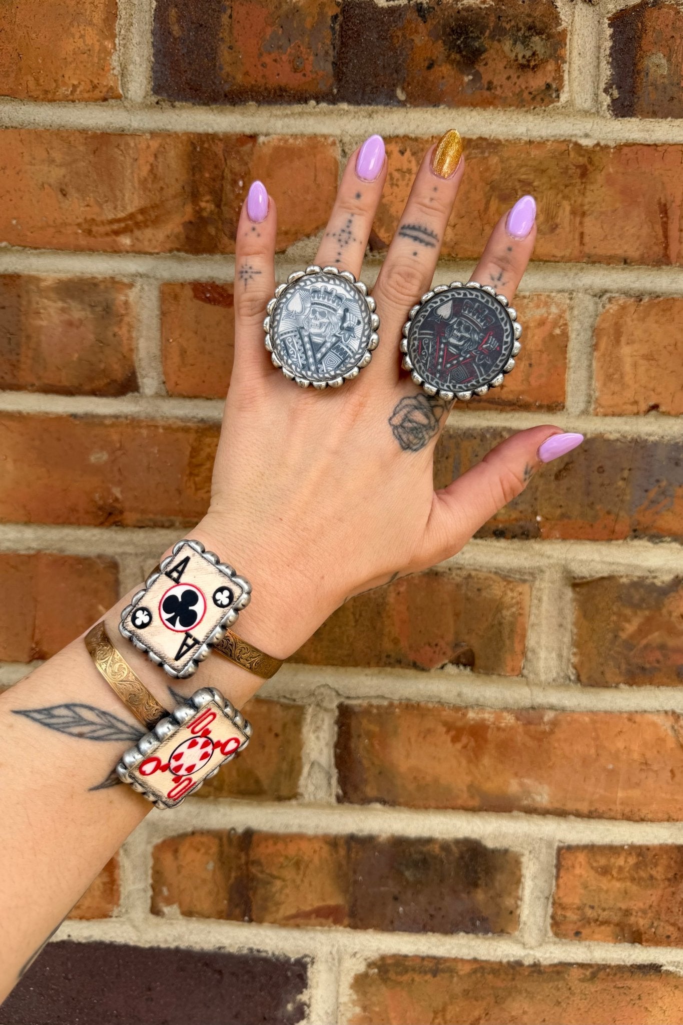 Jack of Spades Poker Chip Ring - ivyandlavyboutique ivyandlavyboutique