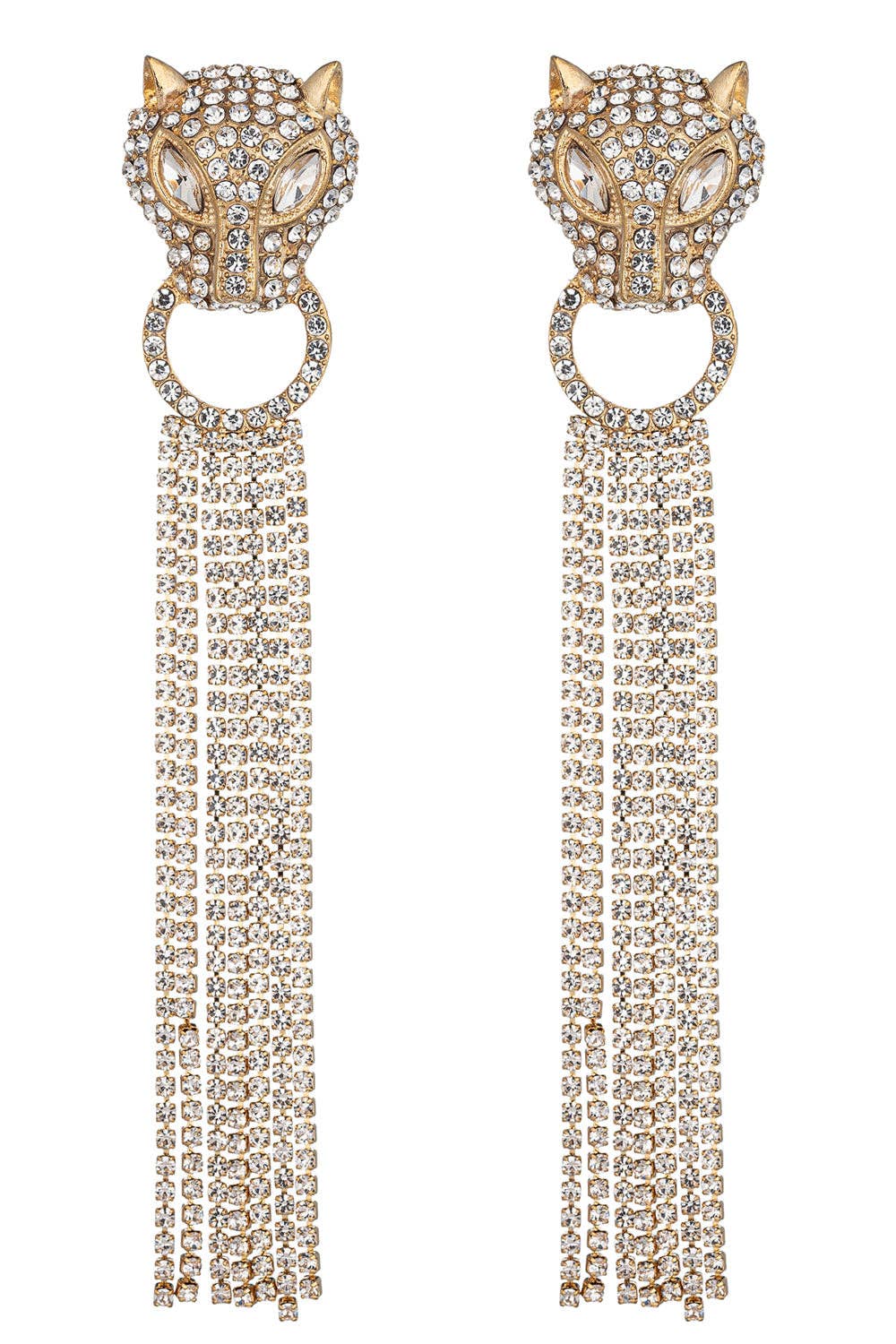 Jaguar Fringe Drop Earrings - ivyandlavyboutique Eye Candy Los Angeles