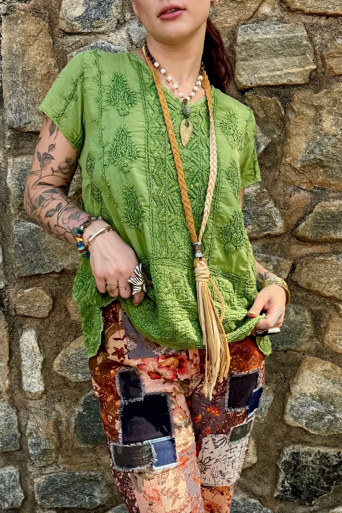 Jamila Embroidered Top - ivyandlavyboutique Caite & Kyla