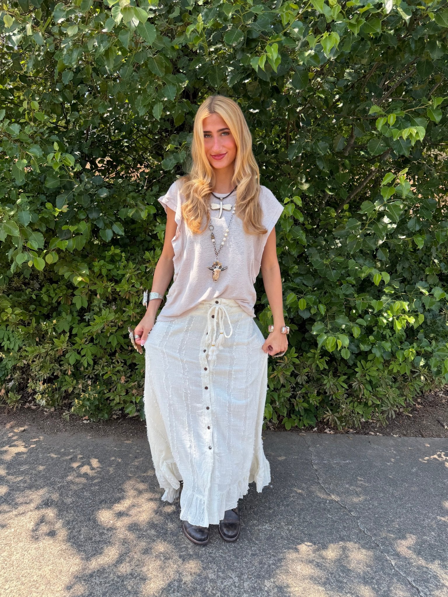 Jannet Mushroom Color Tank - ivyandlavyboutique Love Stitch