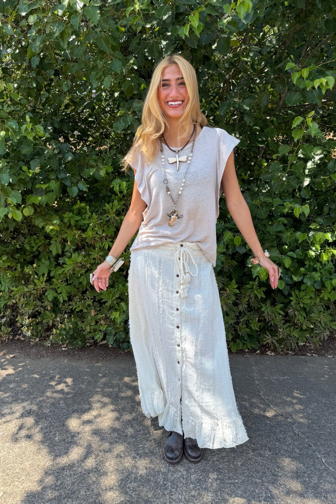 Jannet Mushroom Color Tank - ivyandlavyboutique Love Stitch