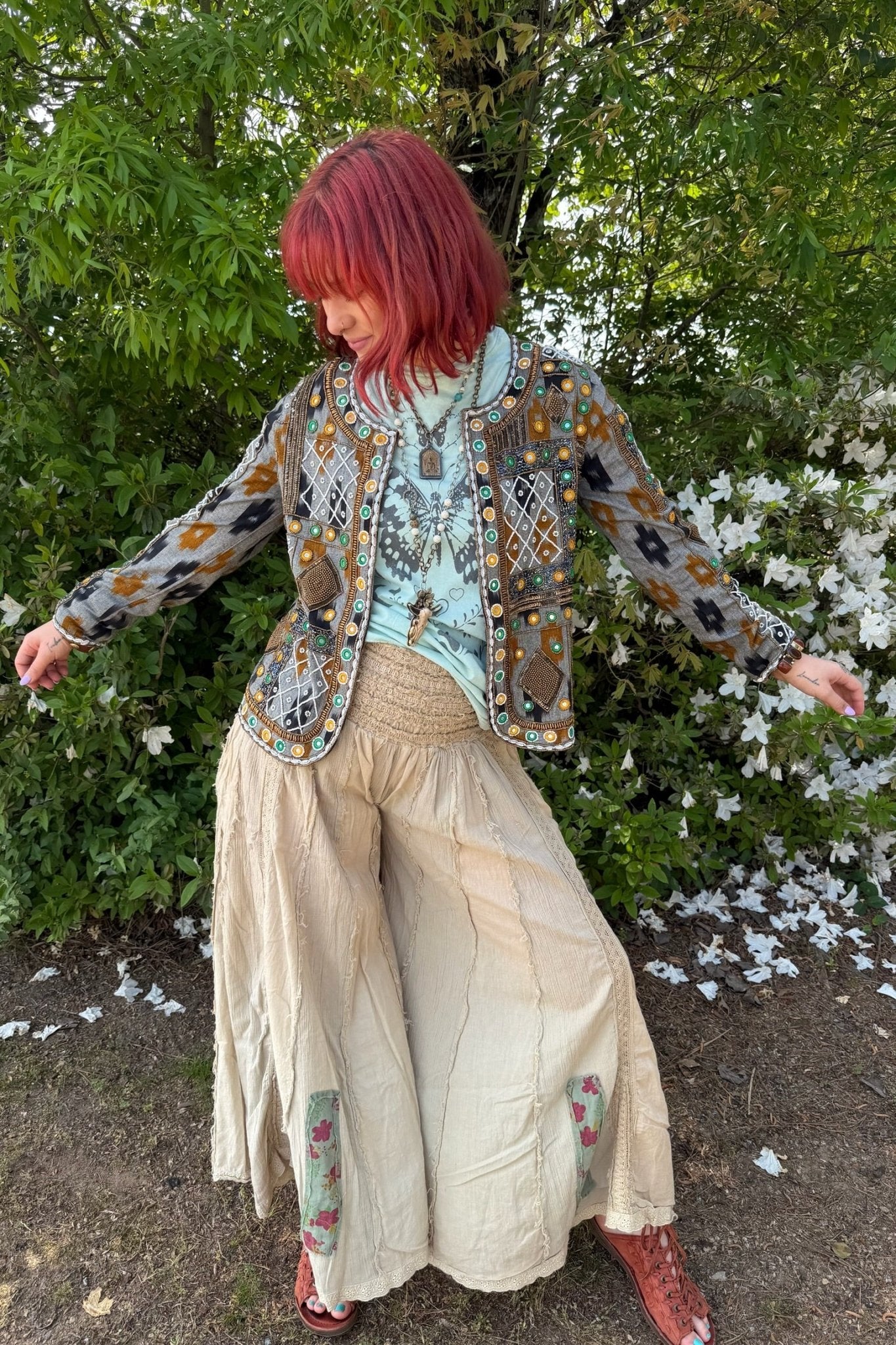 Jeweled Cropped Jacket - ivyandlavyboutique LA Skirts