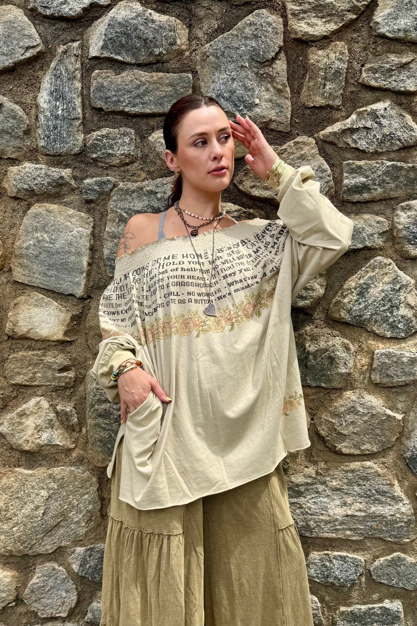 Just Sayin Pullover Top - ivyandlavyboutique A Rare Bird Shop