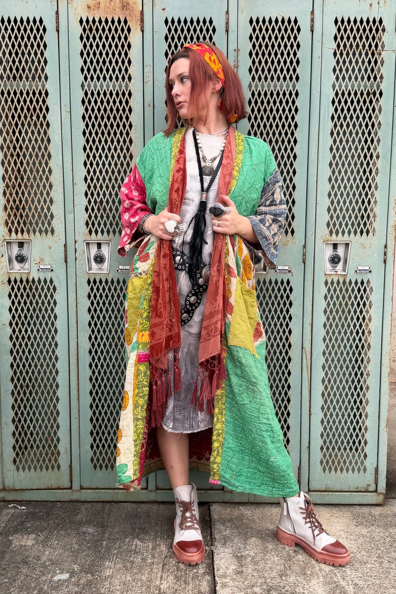Kantha Duster Combo 10 - ivyandlavyboutique Kathmandu Imports