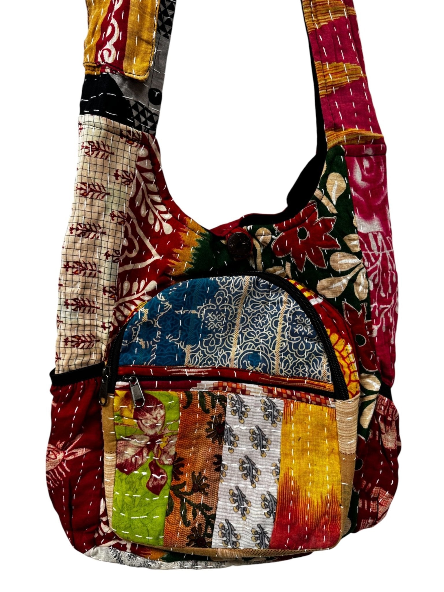 Kantha Hippie Bag Combo C - ivyandlavyboutique Kathmandu Imports