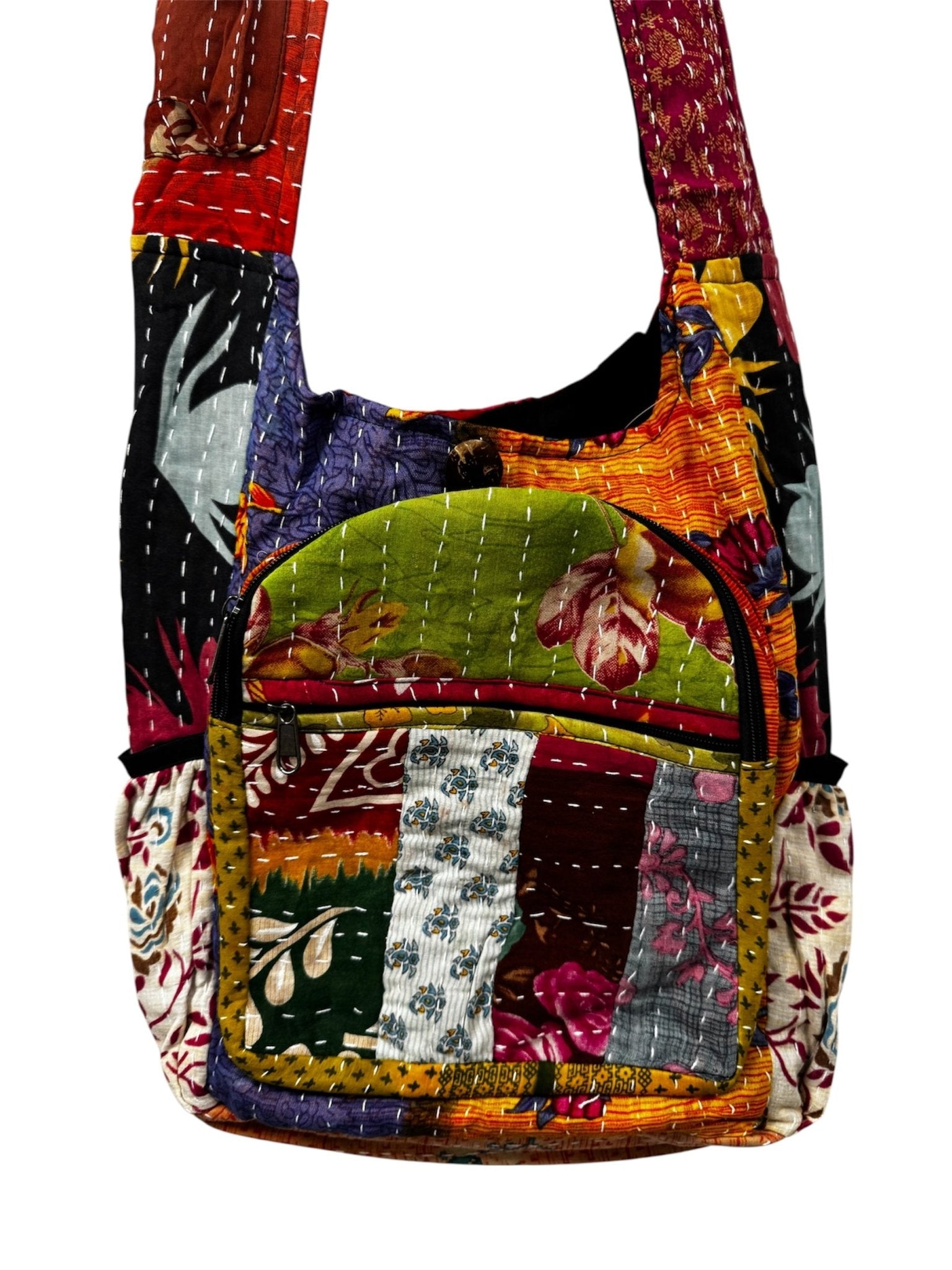 Kantha Hippie Bag Combo D - ivyandlavyboutique Kathmandu Imports