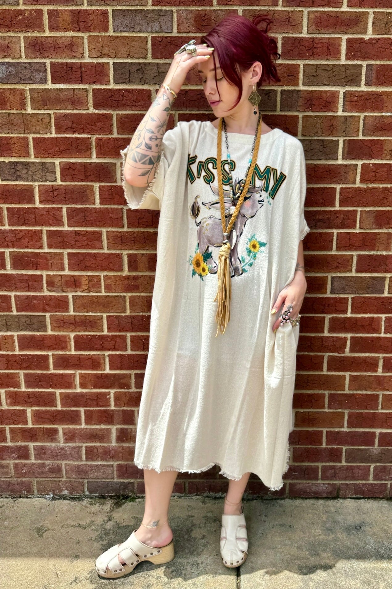 Kiss My (Donkey) Kaftan - ivyandlavyboutique LeParisPetit by I Love Linen