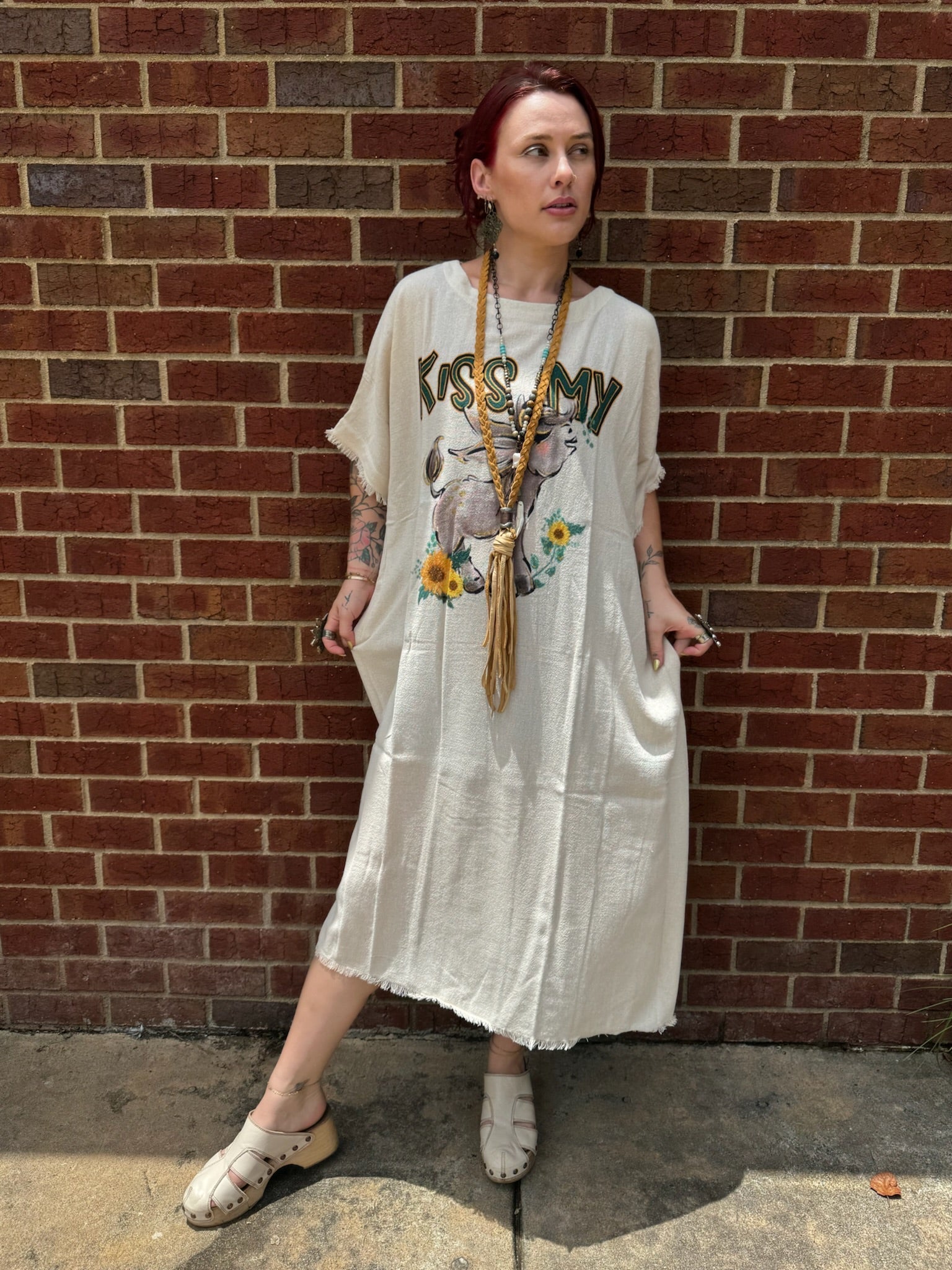Kiss My (Donkey) Kaftan - ivyandlavyboutique LeParisPetit by I Love Linen