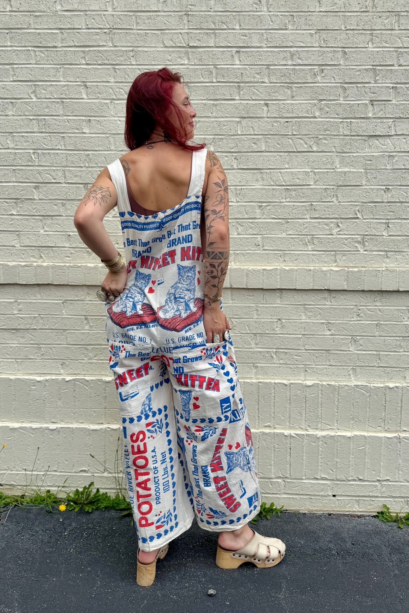 Kitty Jumpsuit Flour Sack - ivyandlavyboutique Kathmandu Imports