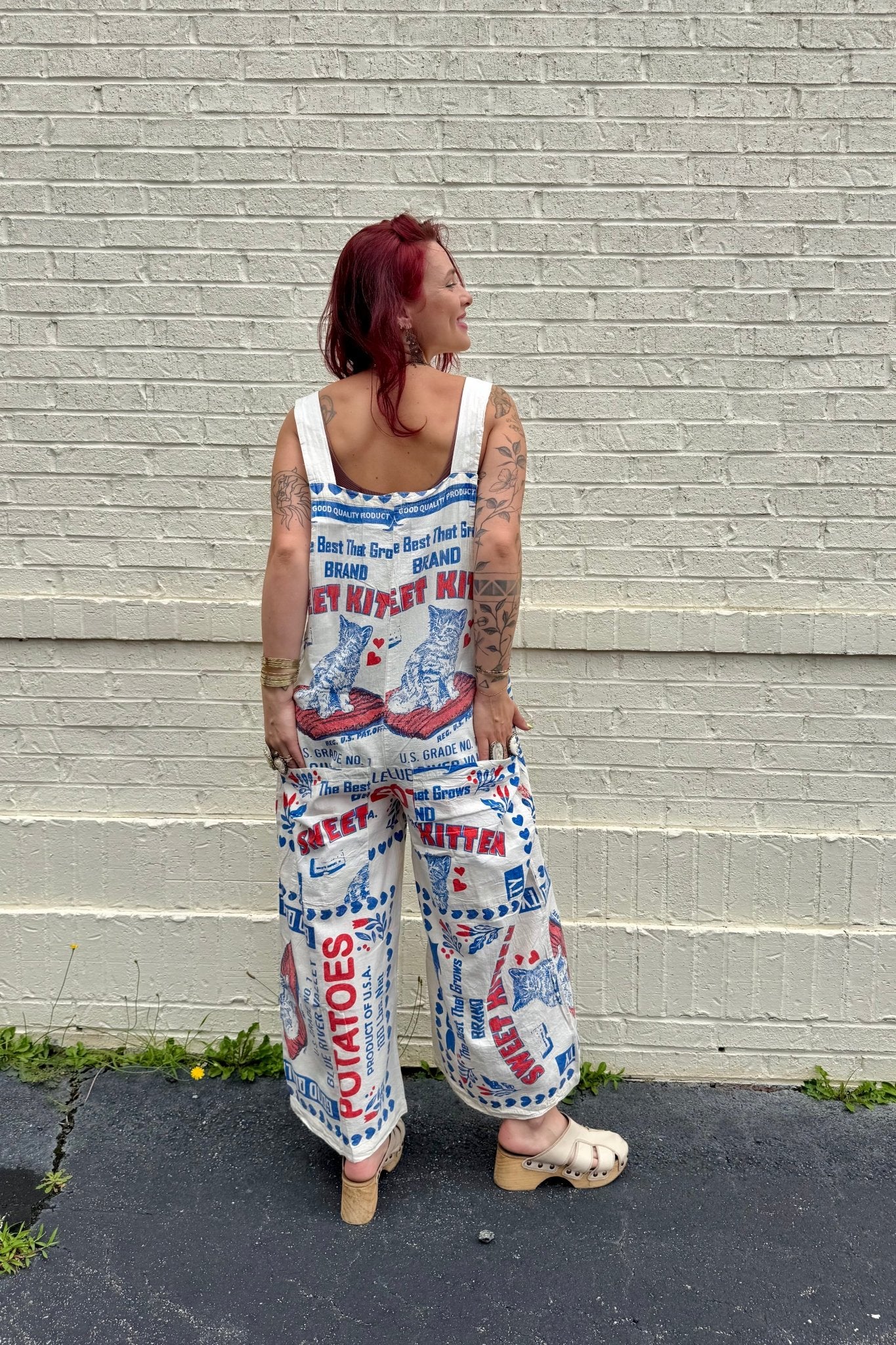 Kitty Jumpsuit Flour Sack - ivyandlavyboutique Kathmandu Imports