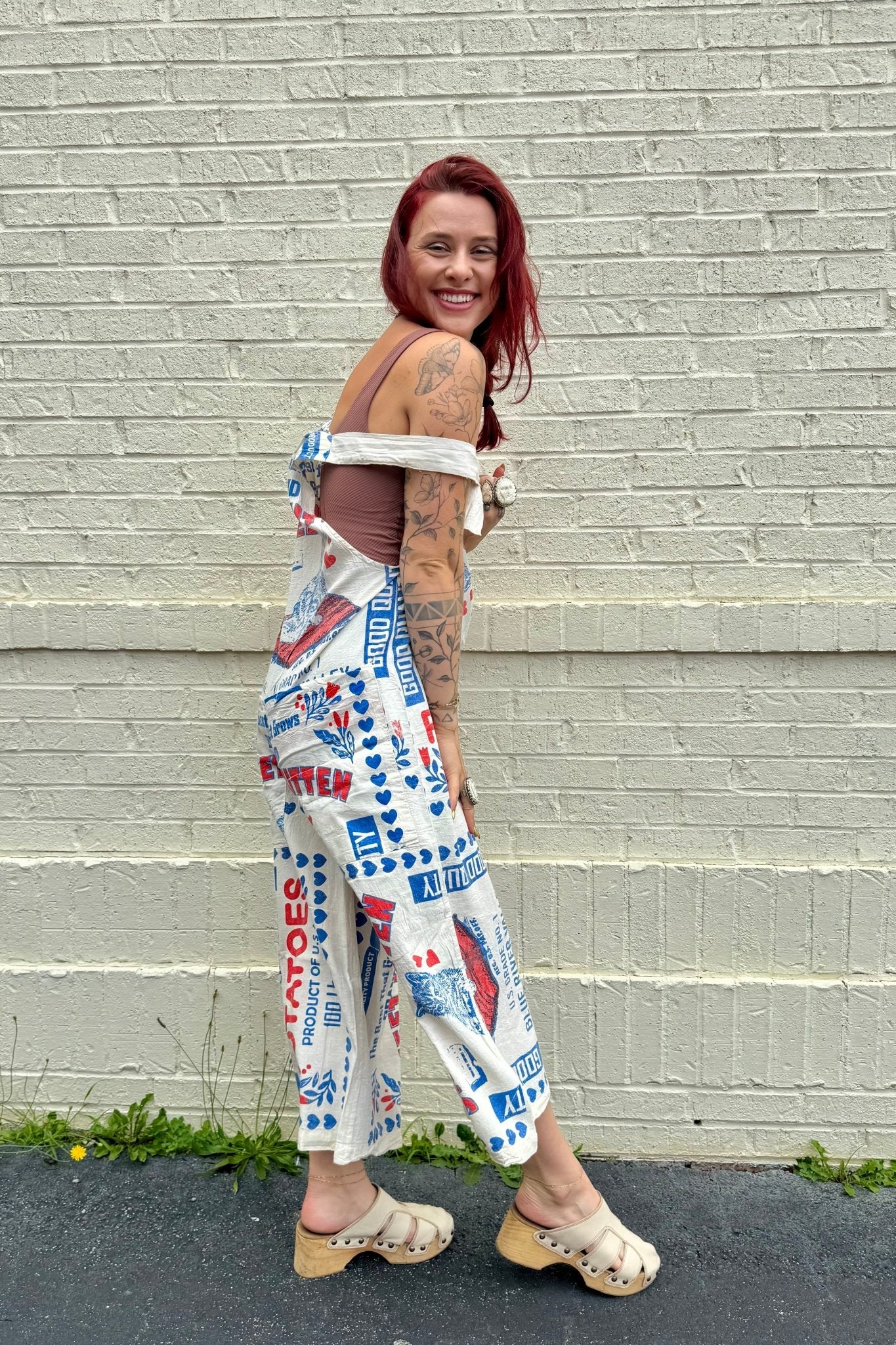 Kitty Jumpsuit Flour Sack - ivyandlavyboutique Kathmandu Imports