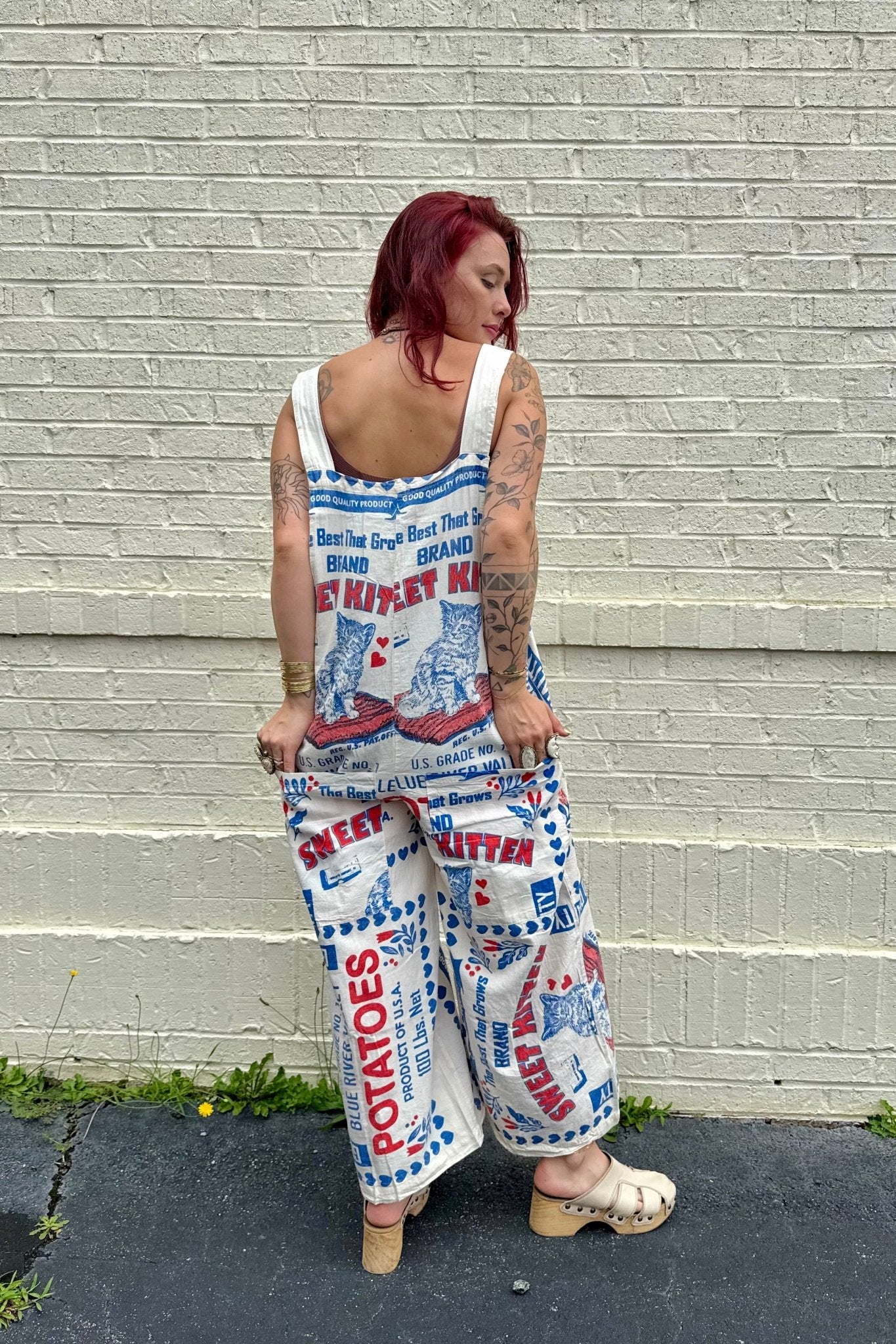 Kitty Jumpsuit Flour Sack - ivyandlavyboutique Kathmandu Imports