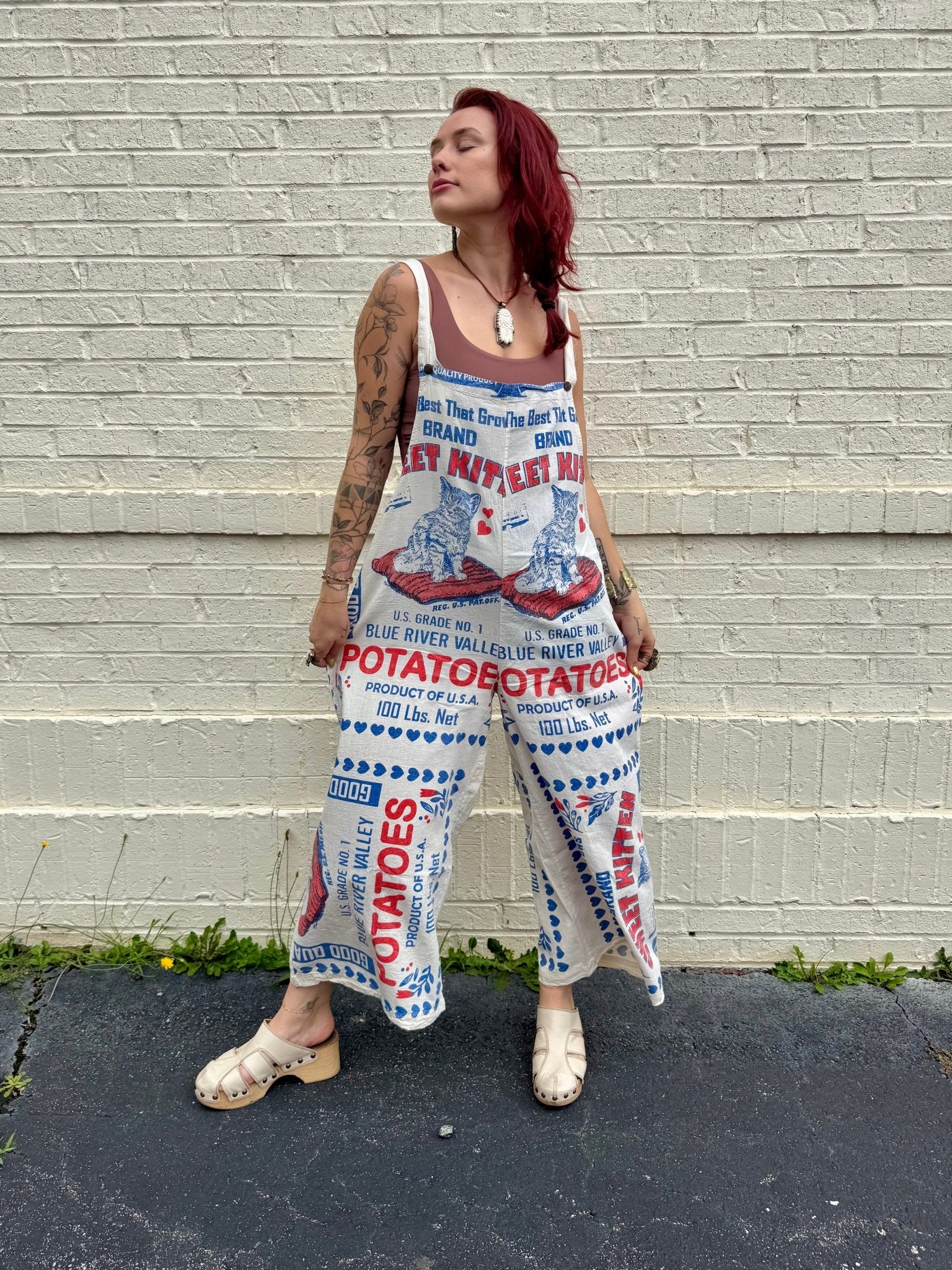 Kitty Jumpsuit Flour Sack - ivyandlavyboutique Kathmandu Imports