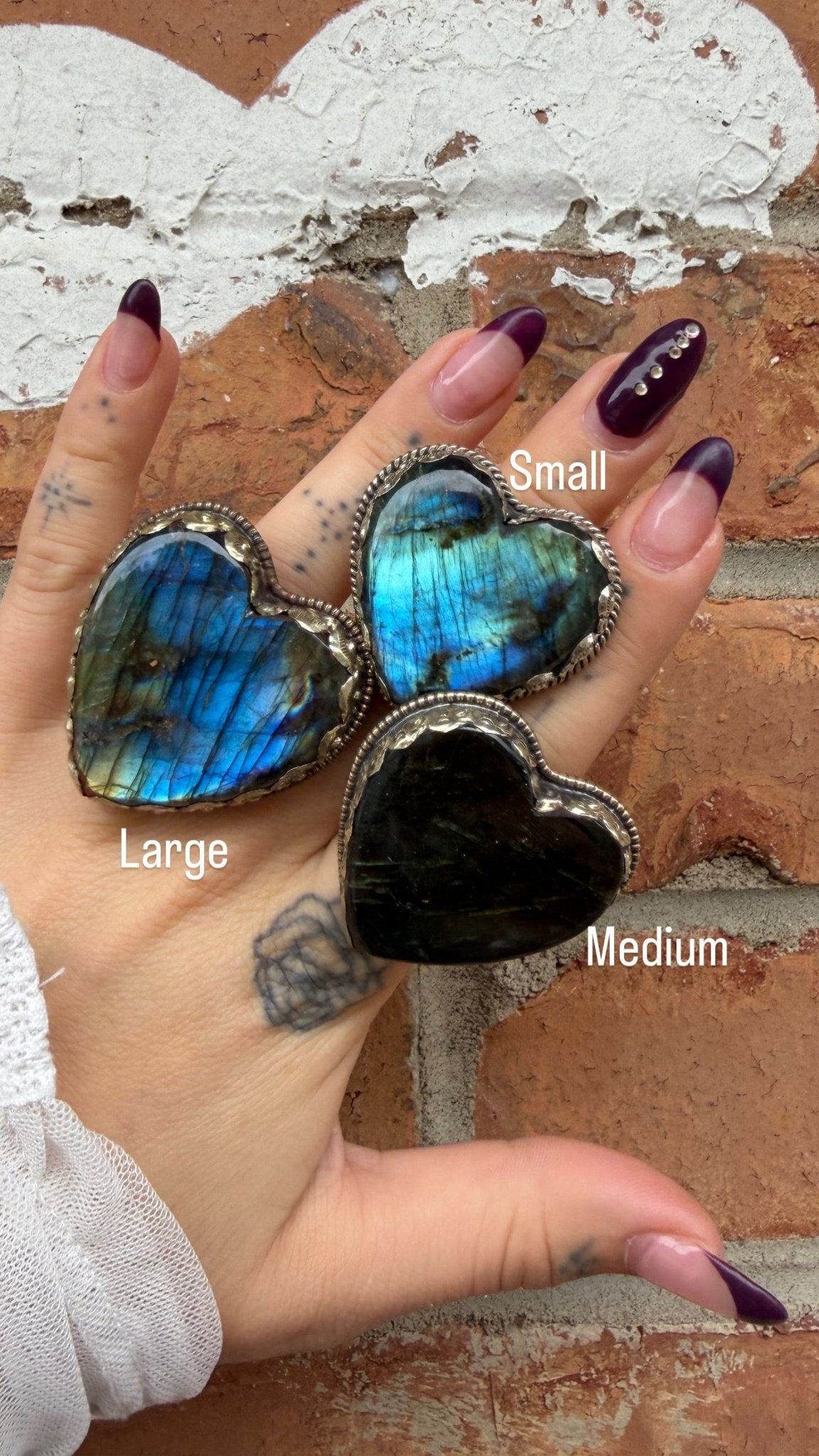 Labradorite Heart Ring - ivyandlavyboutique ivyandlavyboutique