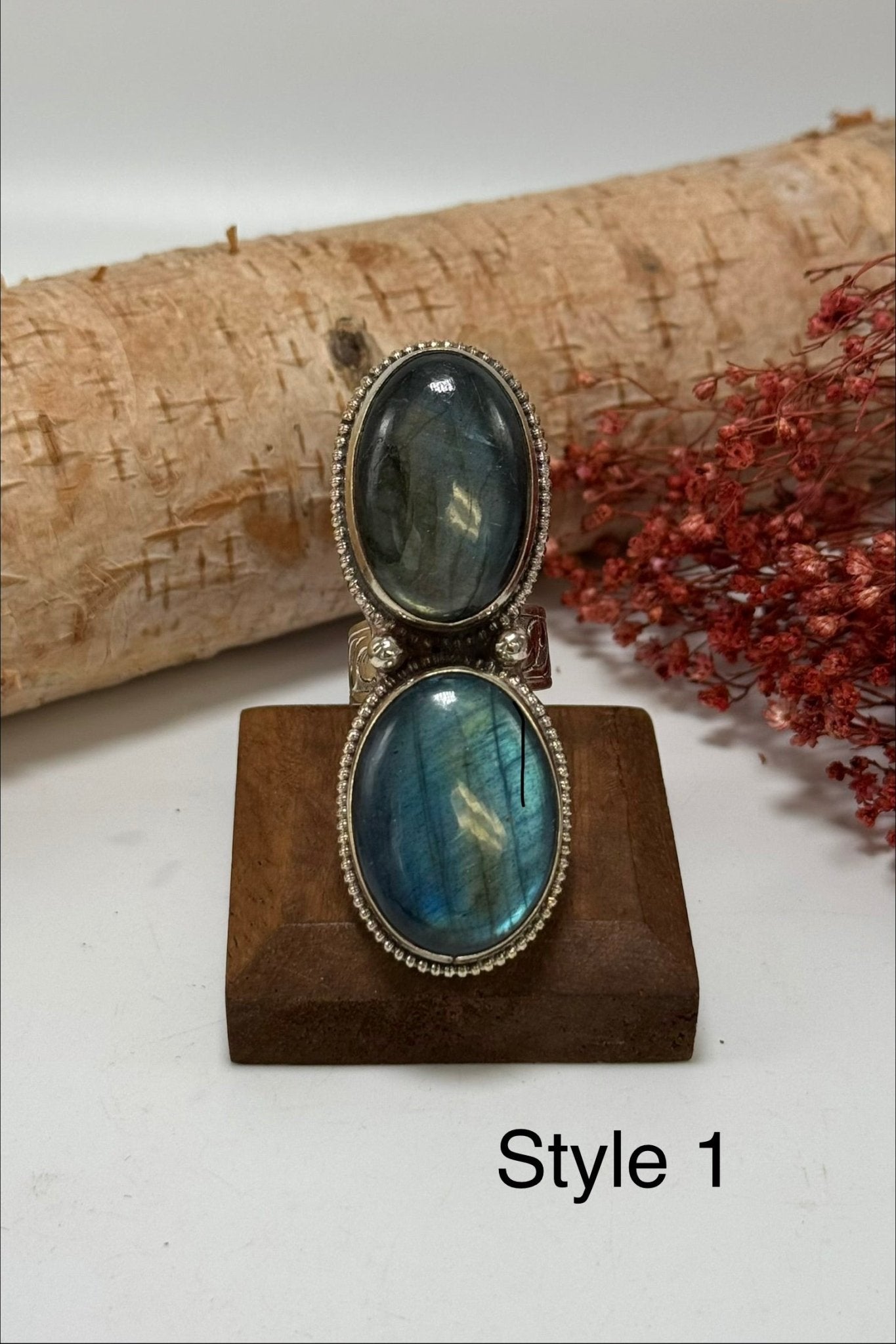 Labradorite Stack Ring - ivyandlavyboutique ivyandlavyboutique