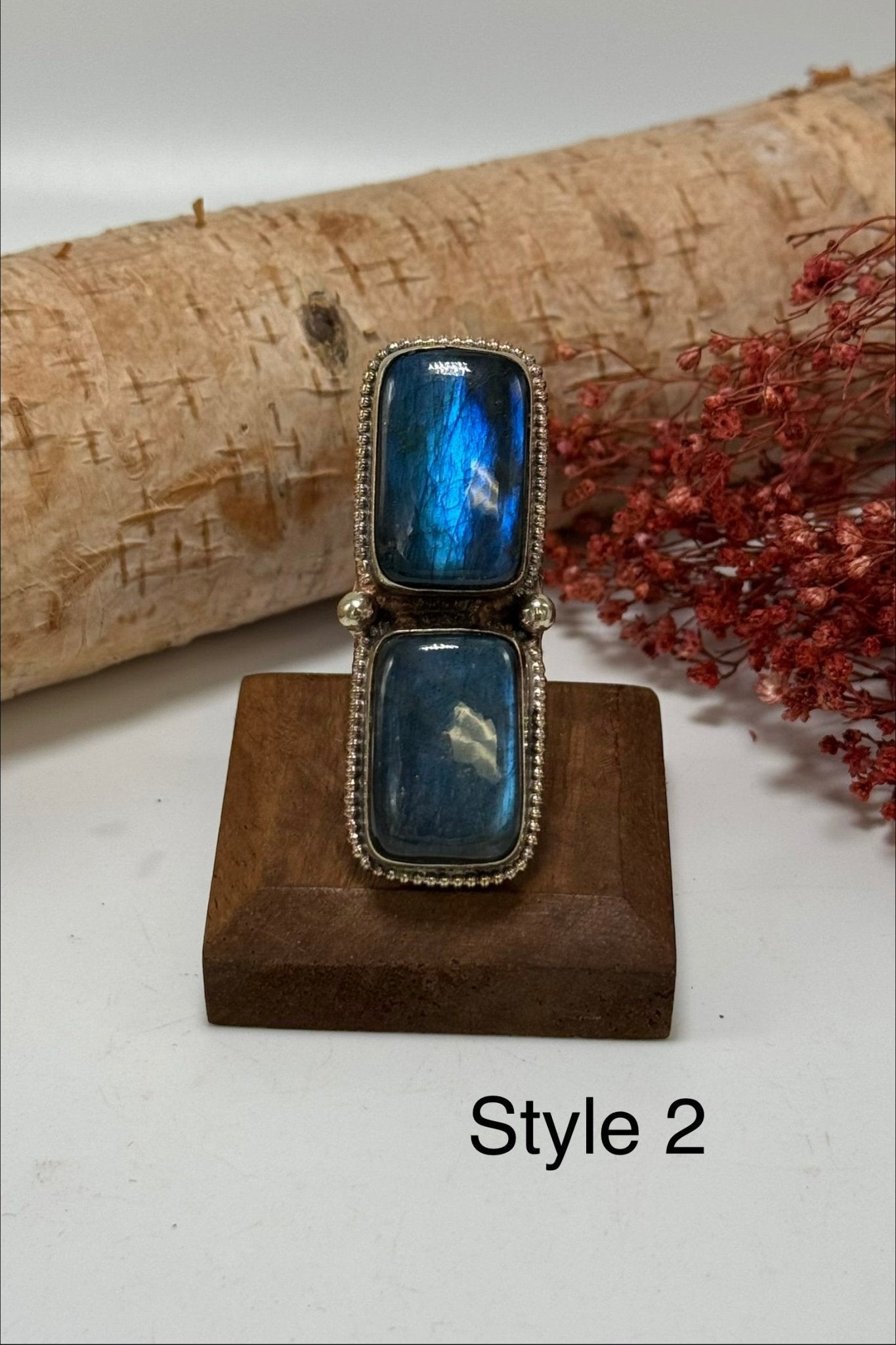 Labradorite Stack Ring - ivyandlavyboutique ivyandlavyboutique