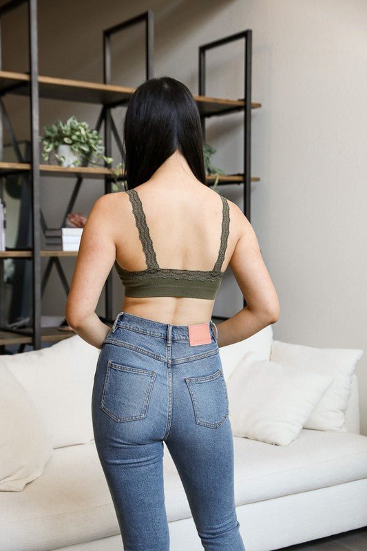 Laceys Trim Padded Bralette - ivyandlavyboutique Leto Accessories