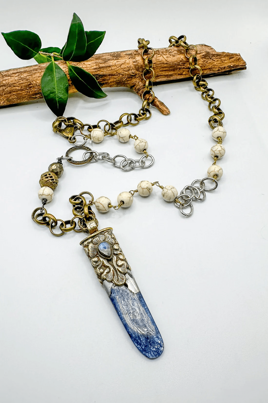 Lapis Drop ~ Handmade Statement Necklace - ivyandlavyboutique Spirit Lala
