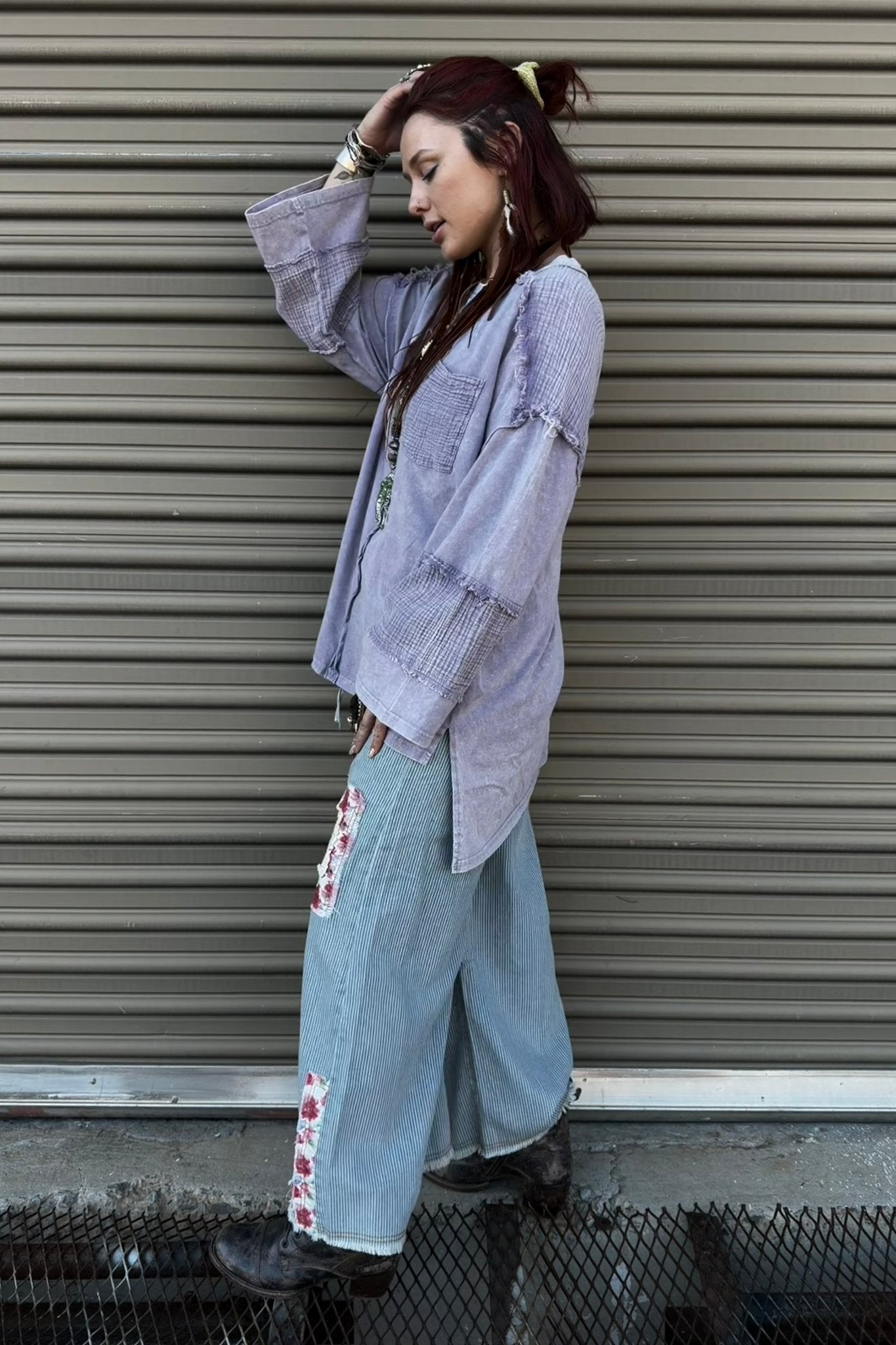 Lavender Dream Slouchy Top - ivyandlavyboutique Blue Velvet