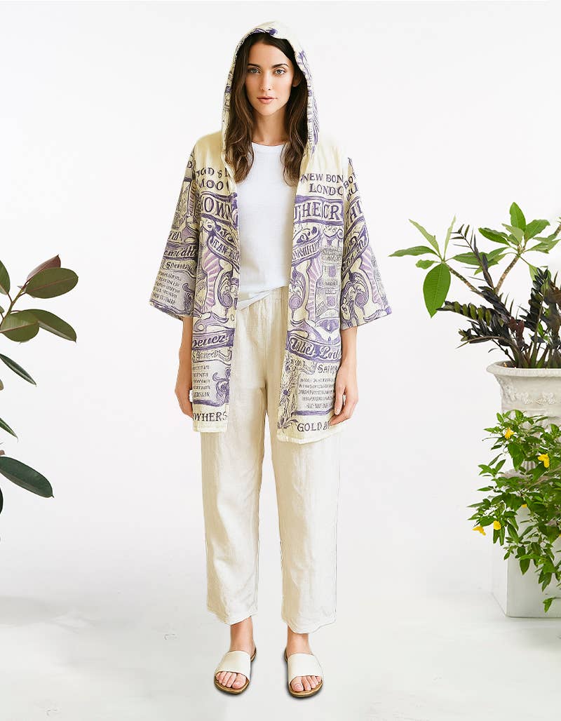 Lavender Hooded Blazer - ivyandlavyboutique Kathmandu Imports