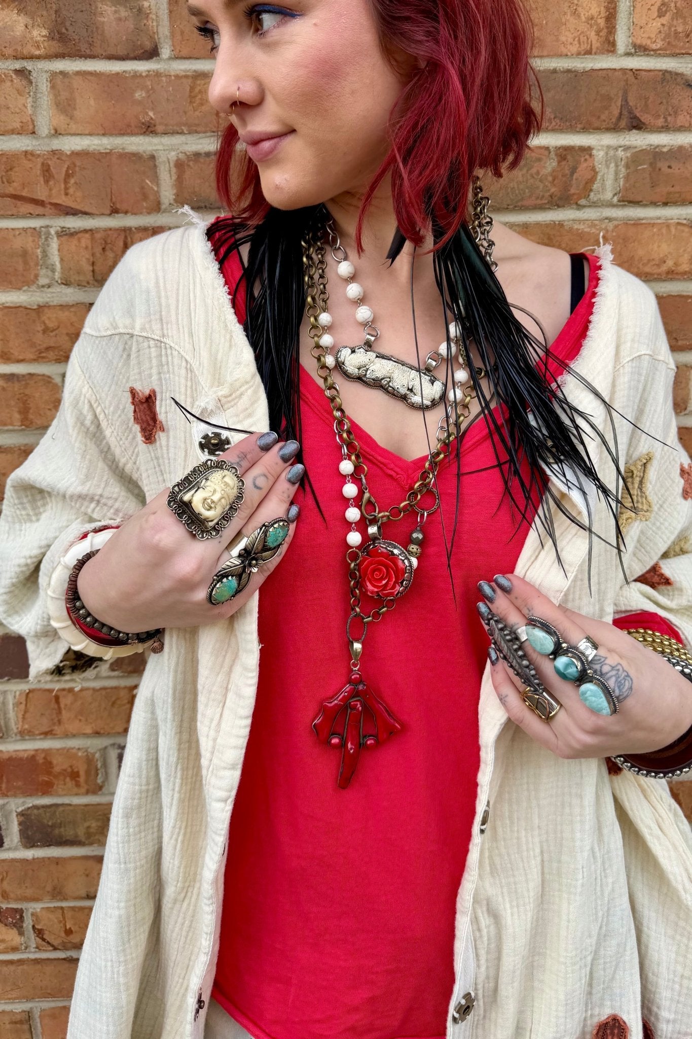 Leap Frog on Log Necklace - ivyandlavyboutique ivyandlavyboutique