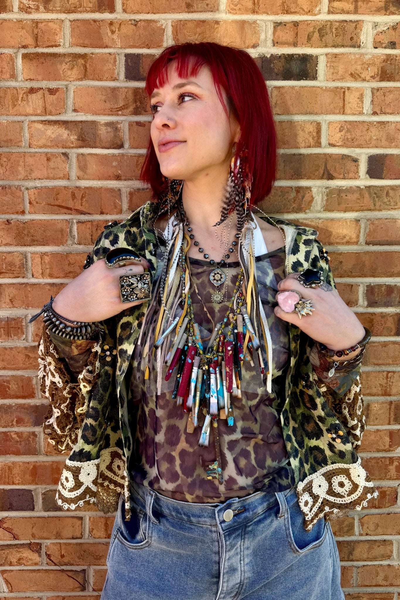 Leopard Garden Cropped Cardigan - ivyandlavyboutique A Rare Bird Shop