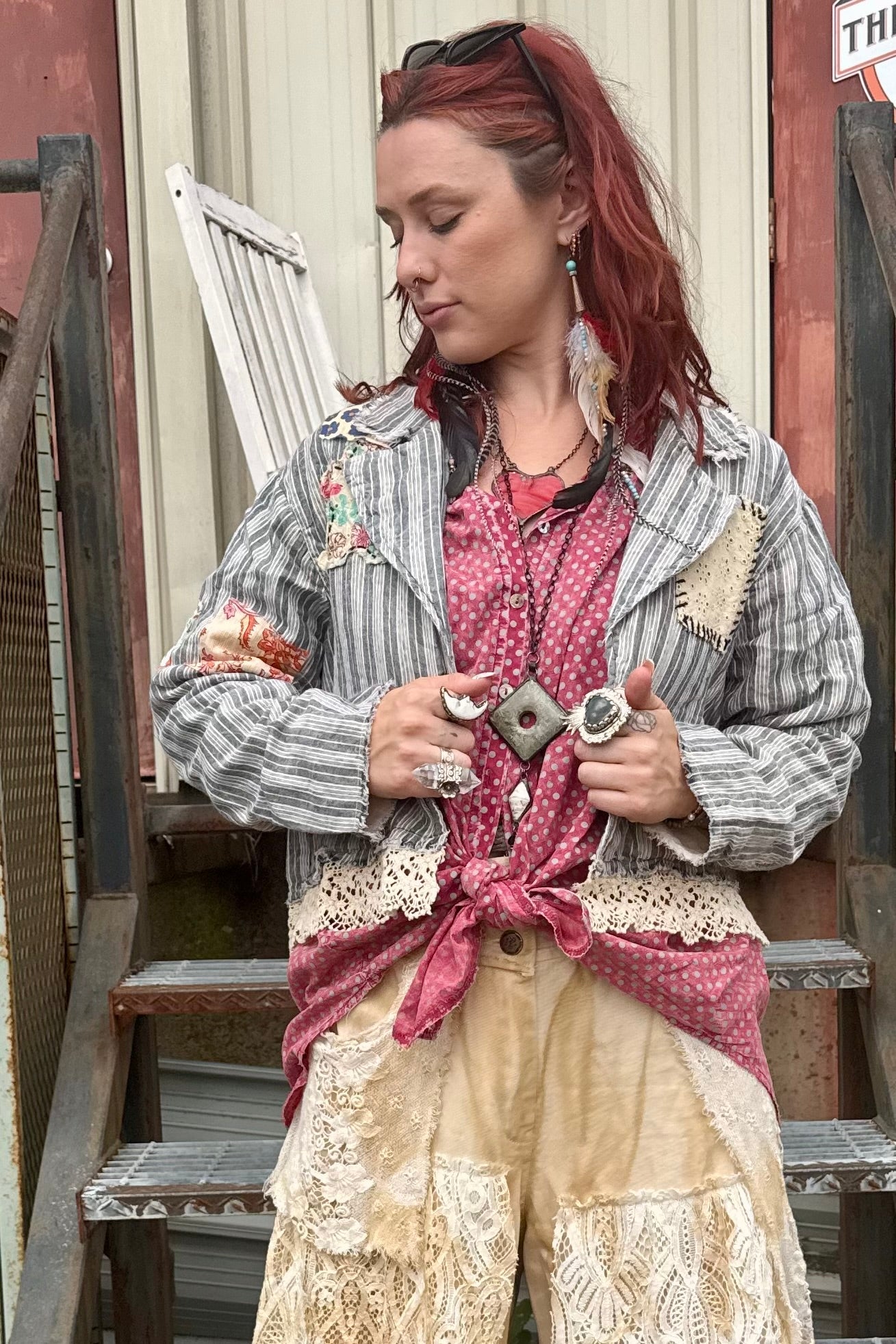 Lined Up Jacket - ivyandlavyboutique Jaded Gypsy