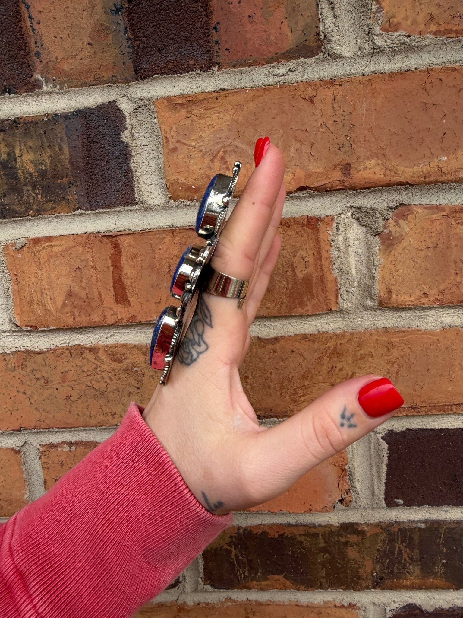 Long Lapis Statement Ring - ivyandlavyboutique ivyandlavyboutique