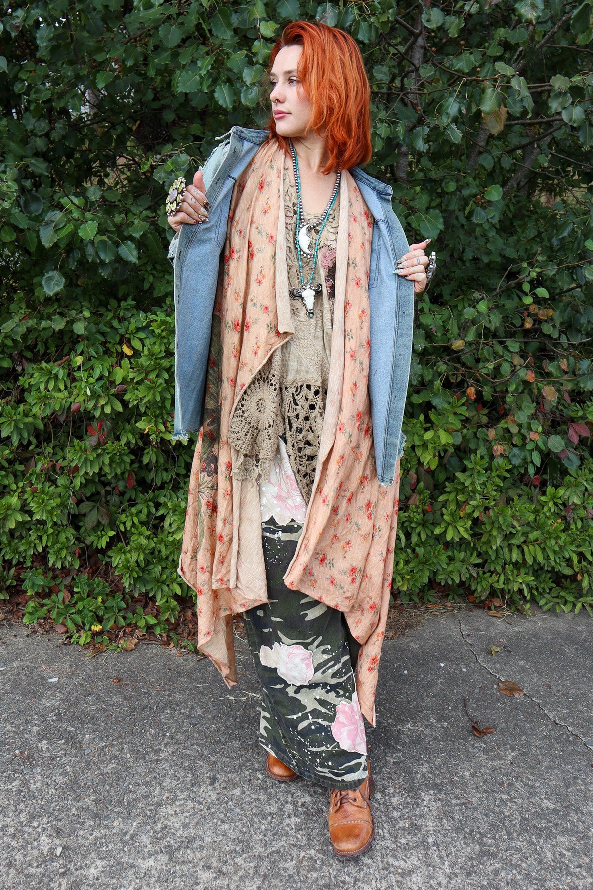 Loose Ends Cardigan in Peaceful Garden - ivyandlavyboutique Jaded Gypsy