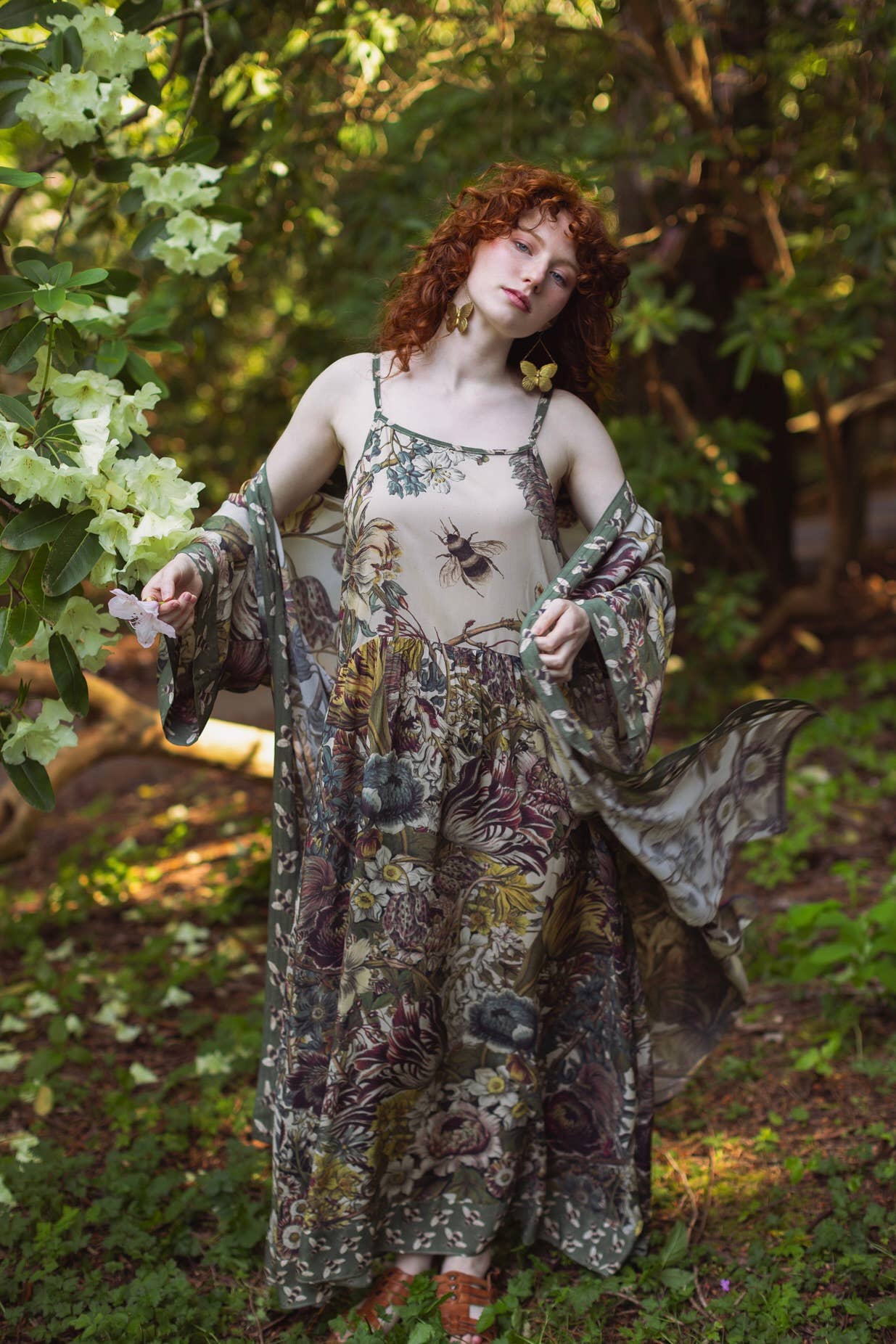 Love Grows Wild Bohéme Slip Dress With Bees - ivyandlavyboutique Market of Stars