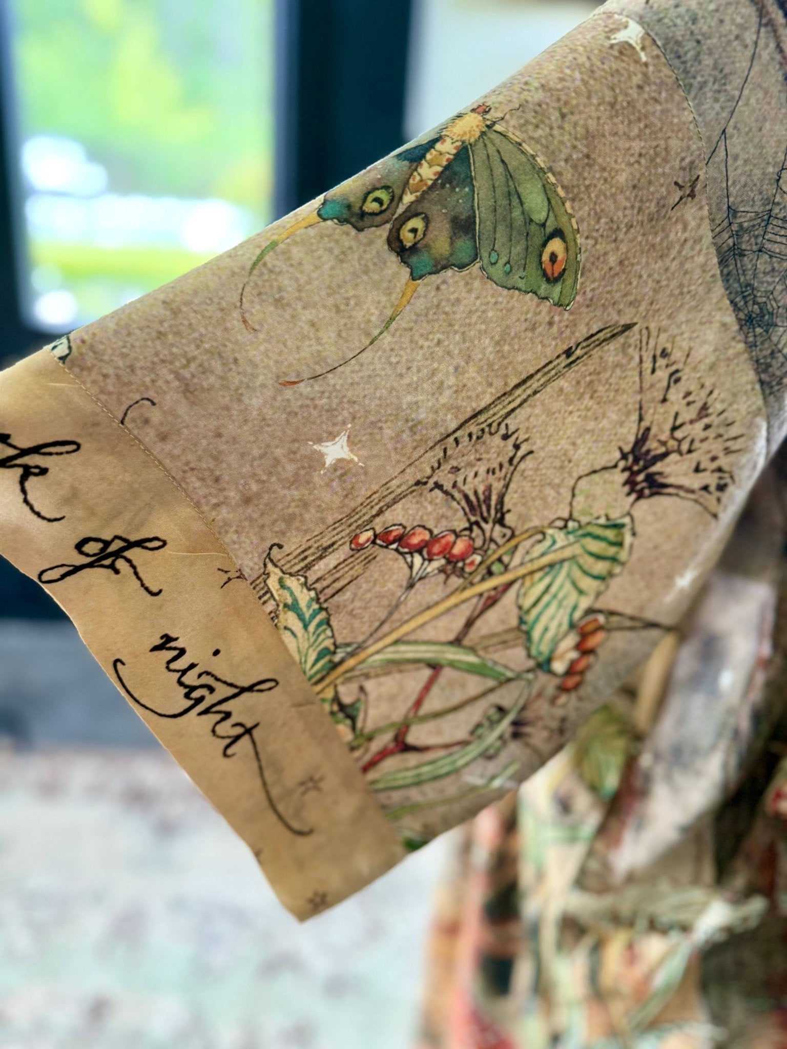 Lovelight Pixie Cropped Kimono w/ woodland swallow & stars - ivyandlavyboutique Market of Stars (USA)