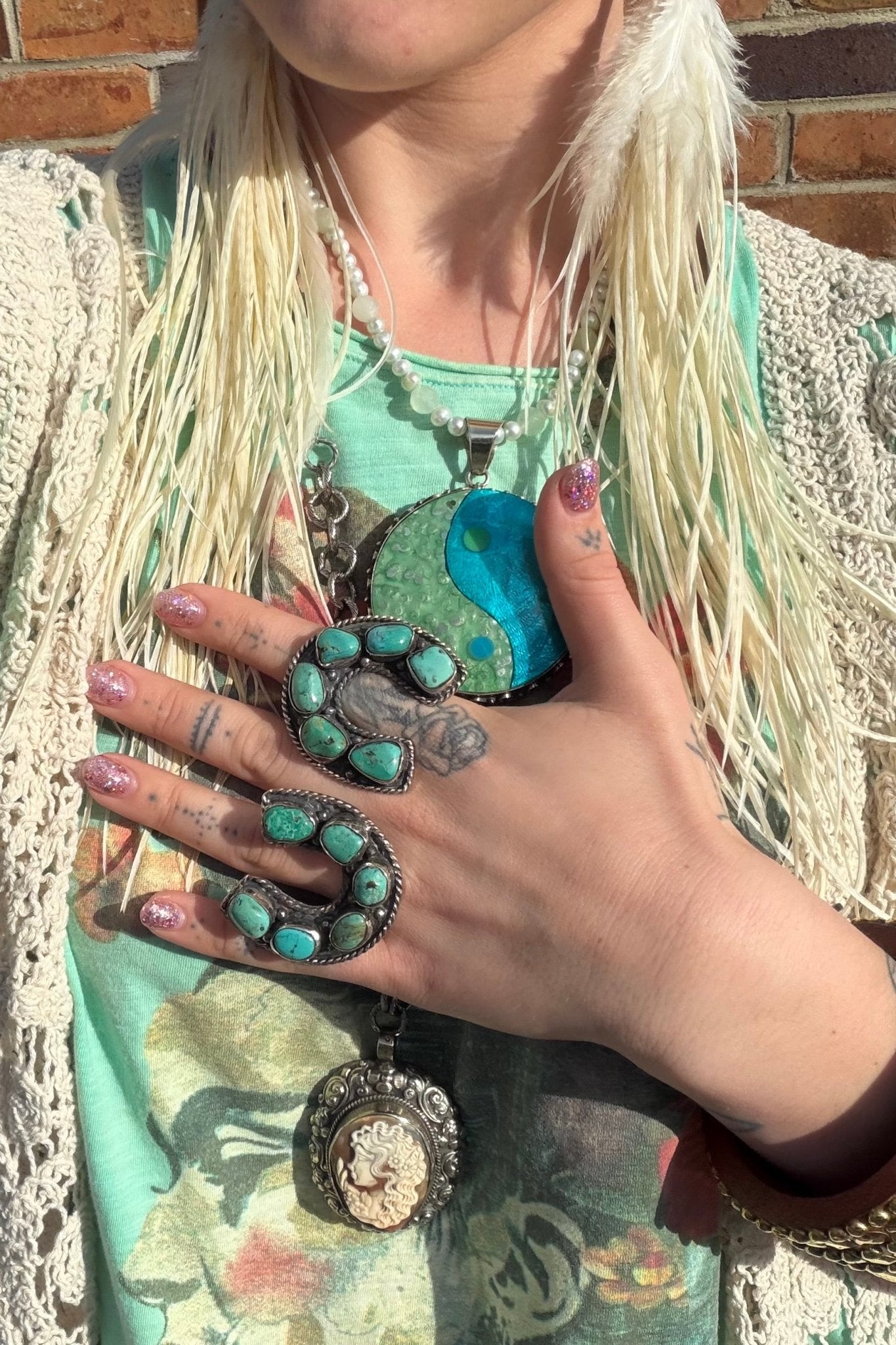 Lucky You Turquoise Horse Shoe Ring - ivyandlavyboutique ivyandlavyboutique