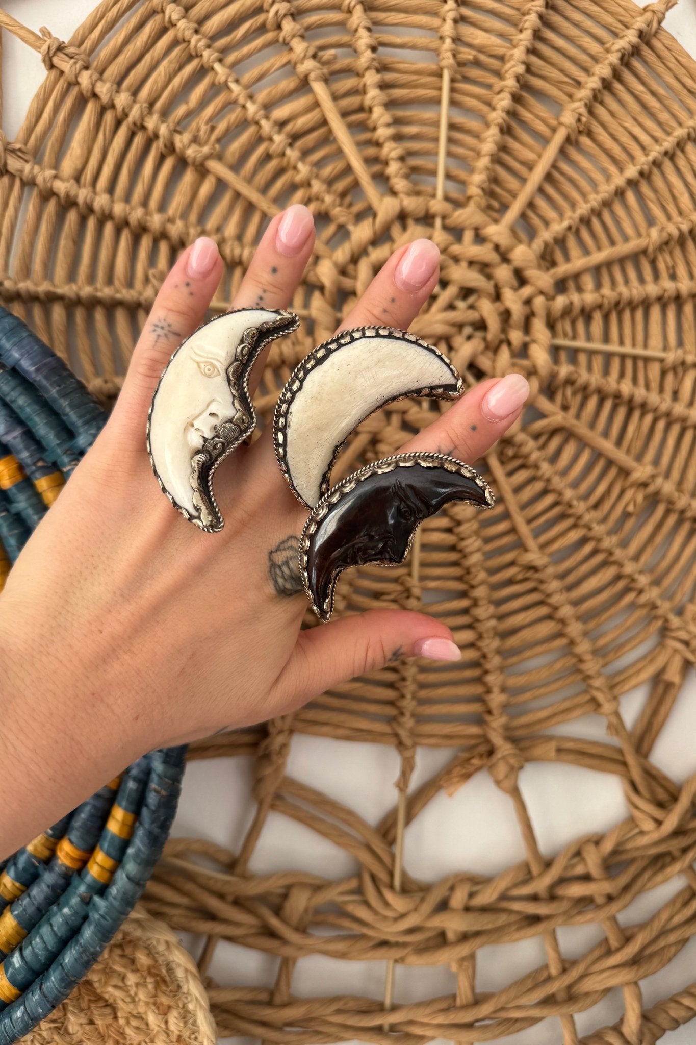 Lunar Vibes Adjustable Moon Rings - ivyandlavyboutique Spirit Lala