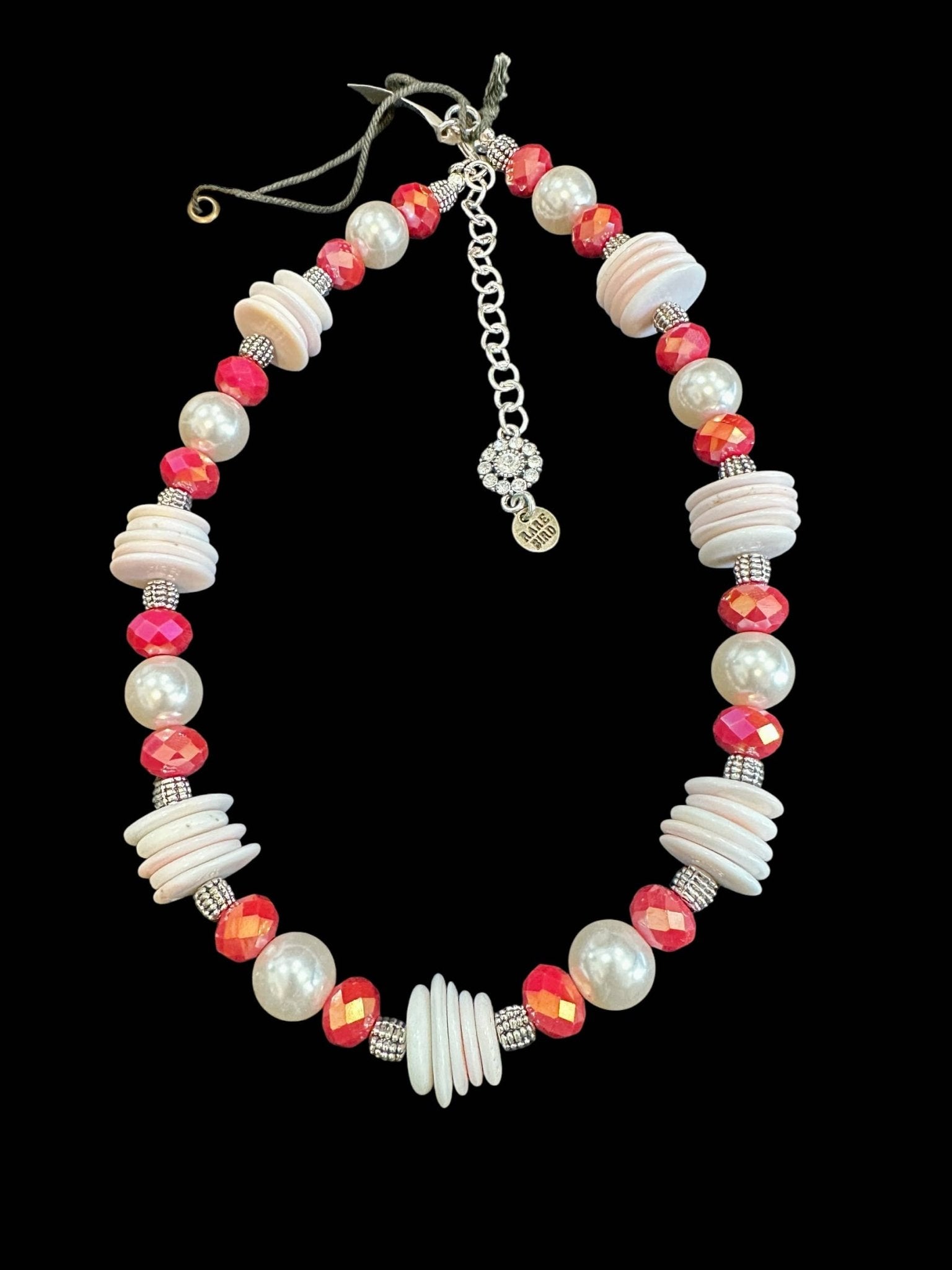Magenta and Pale Pink Pearl Necklace - ivyandlavyboutique A Rare Bird Shop