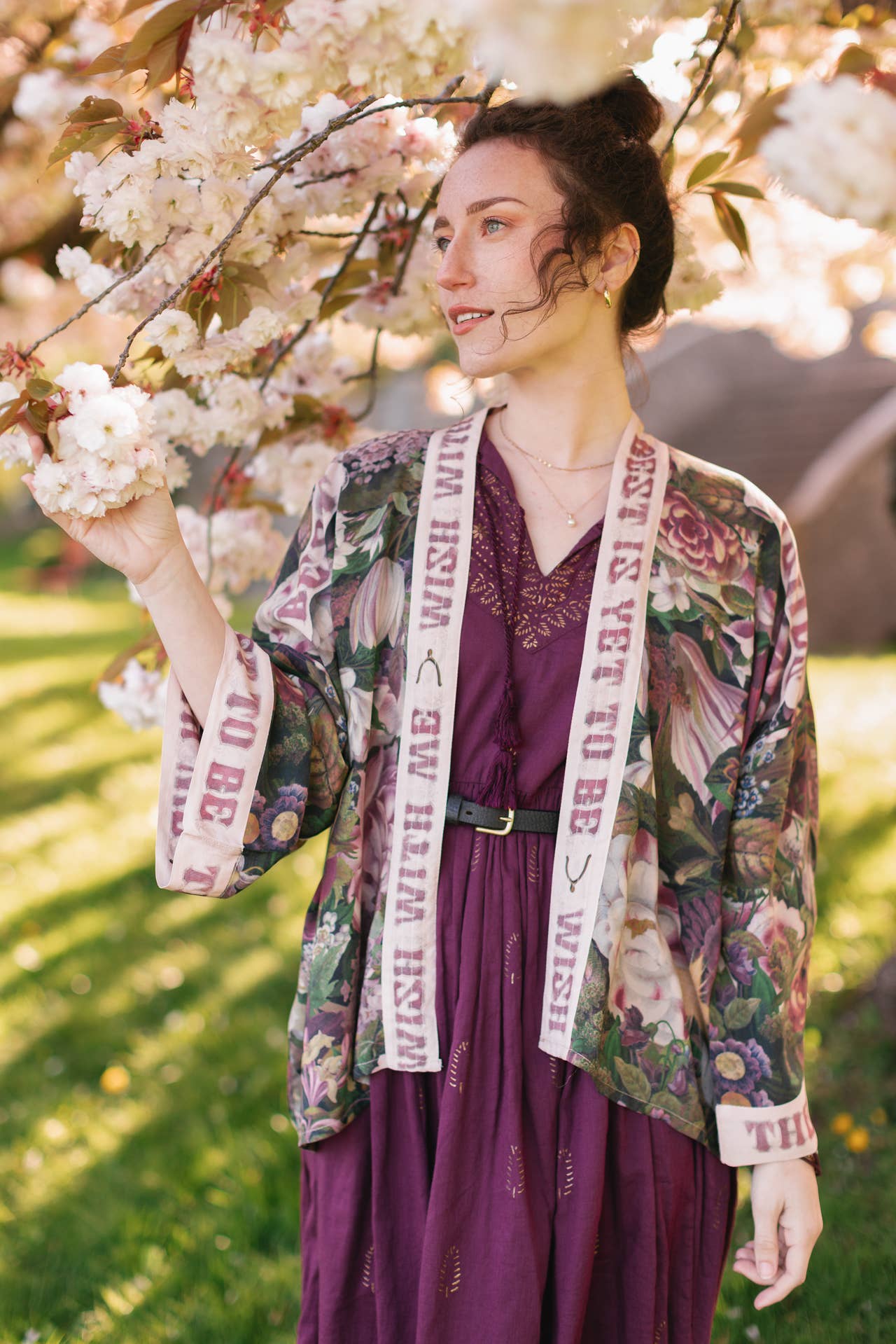 Make A Wish Pixie Duster Cropped Kimono w Wishbone Dandelion - ivyandlavyboutique Market of Stars
