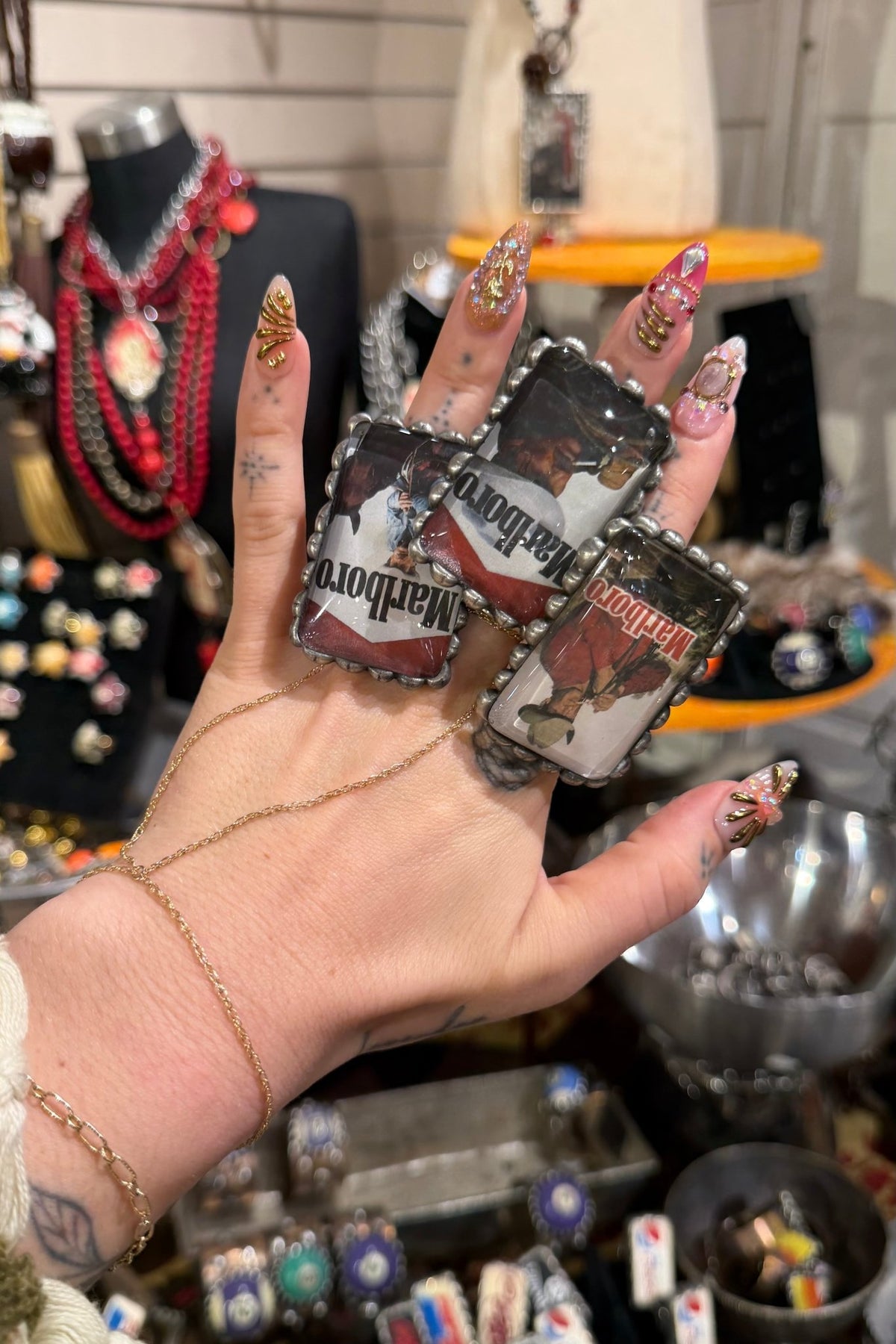 Marlboro Ring or Necklace - Boho Wanderlust Boutique Art by Amy