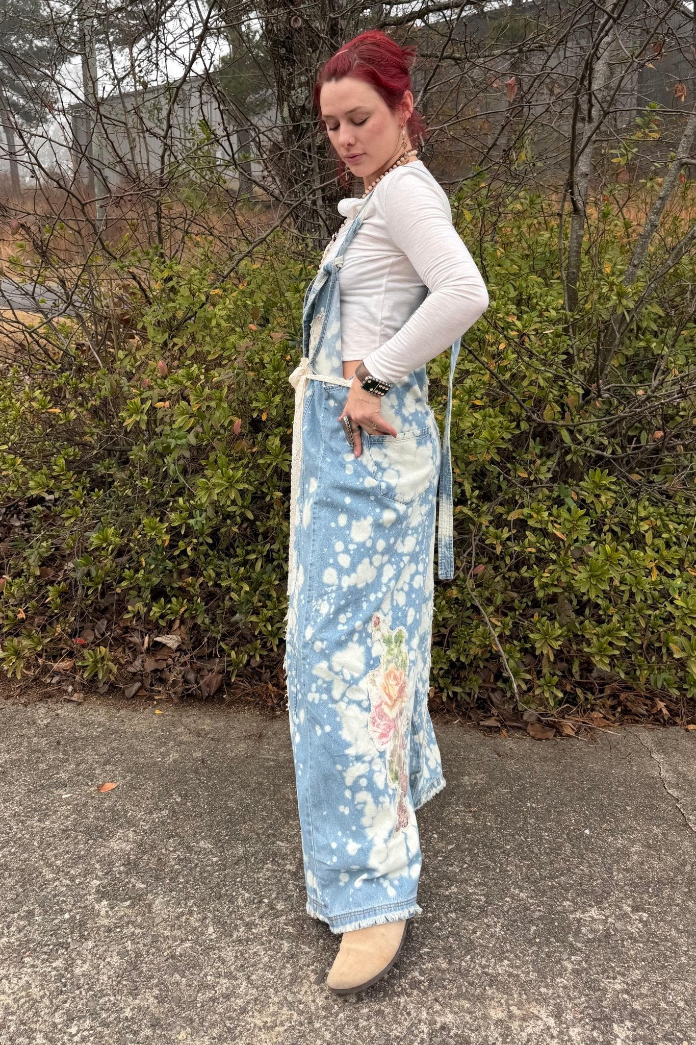 Meadow Bliss Patch Overalls - ivyandlavyboutique A Rare Bird Shop