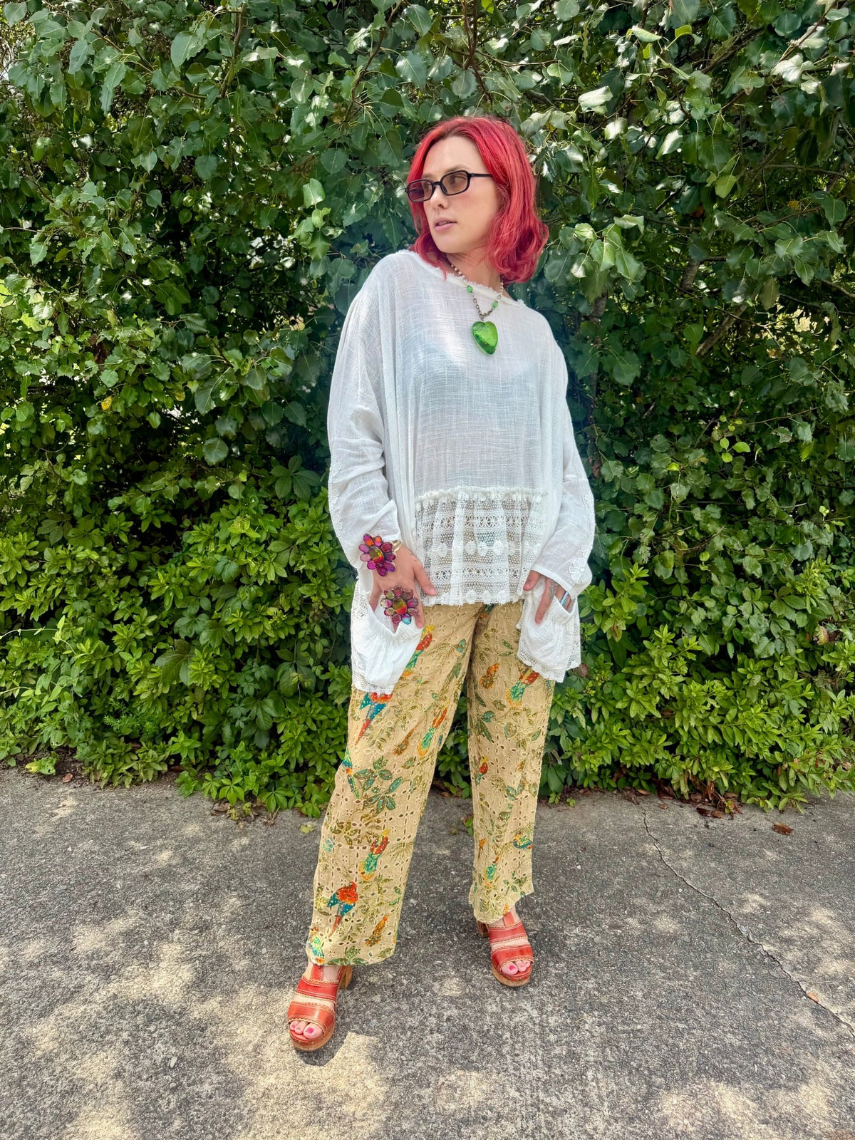 Meadow Wind Top- Parchment - ivyandlavyboutique Jaded Gypsy