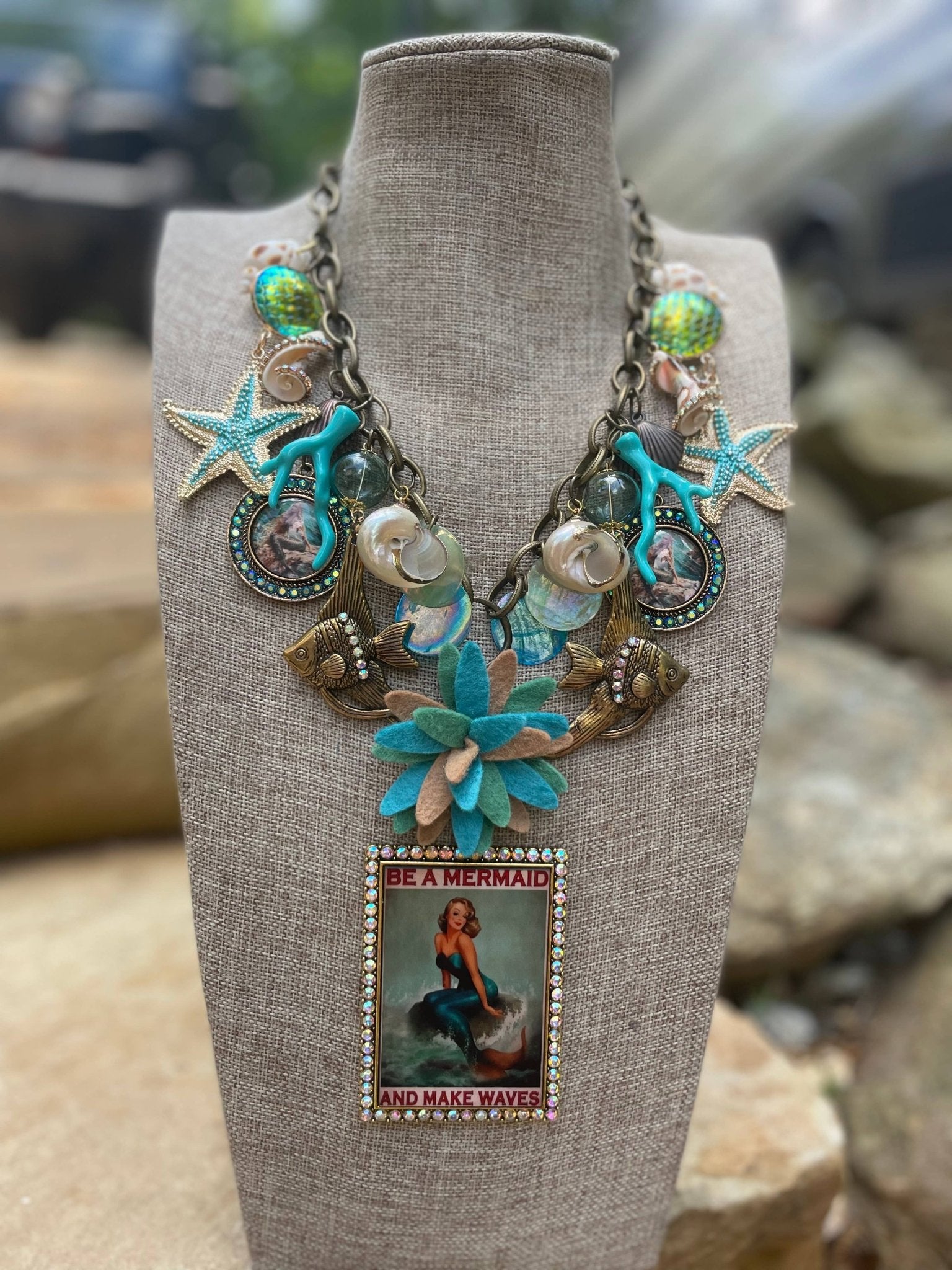 MERMAID CHARM  Necklace - ivyandlavyboutique Gypsy South