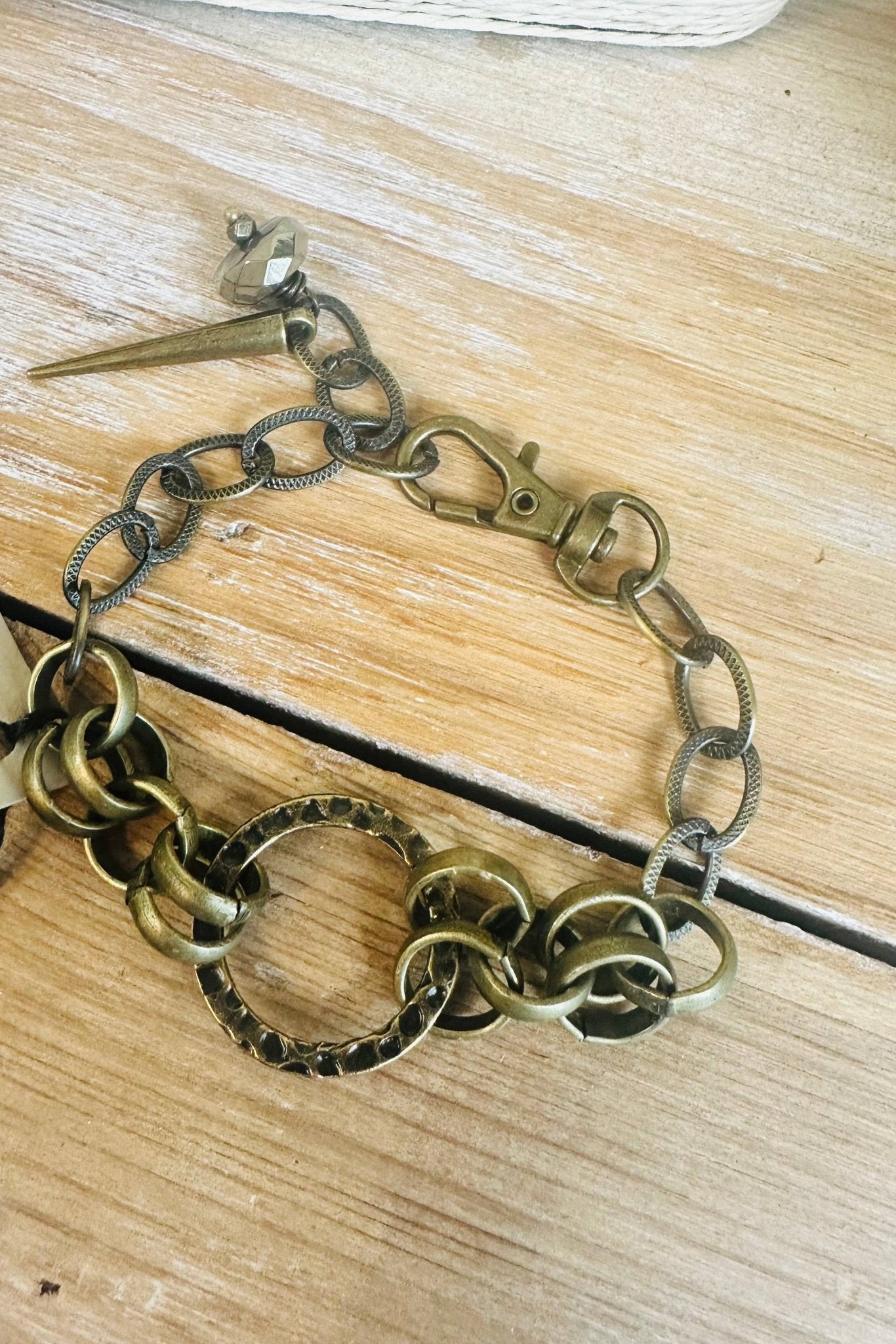 Metallic Metal Dangle Bracelet - ivyandlavyboutique Scooples Jewelry