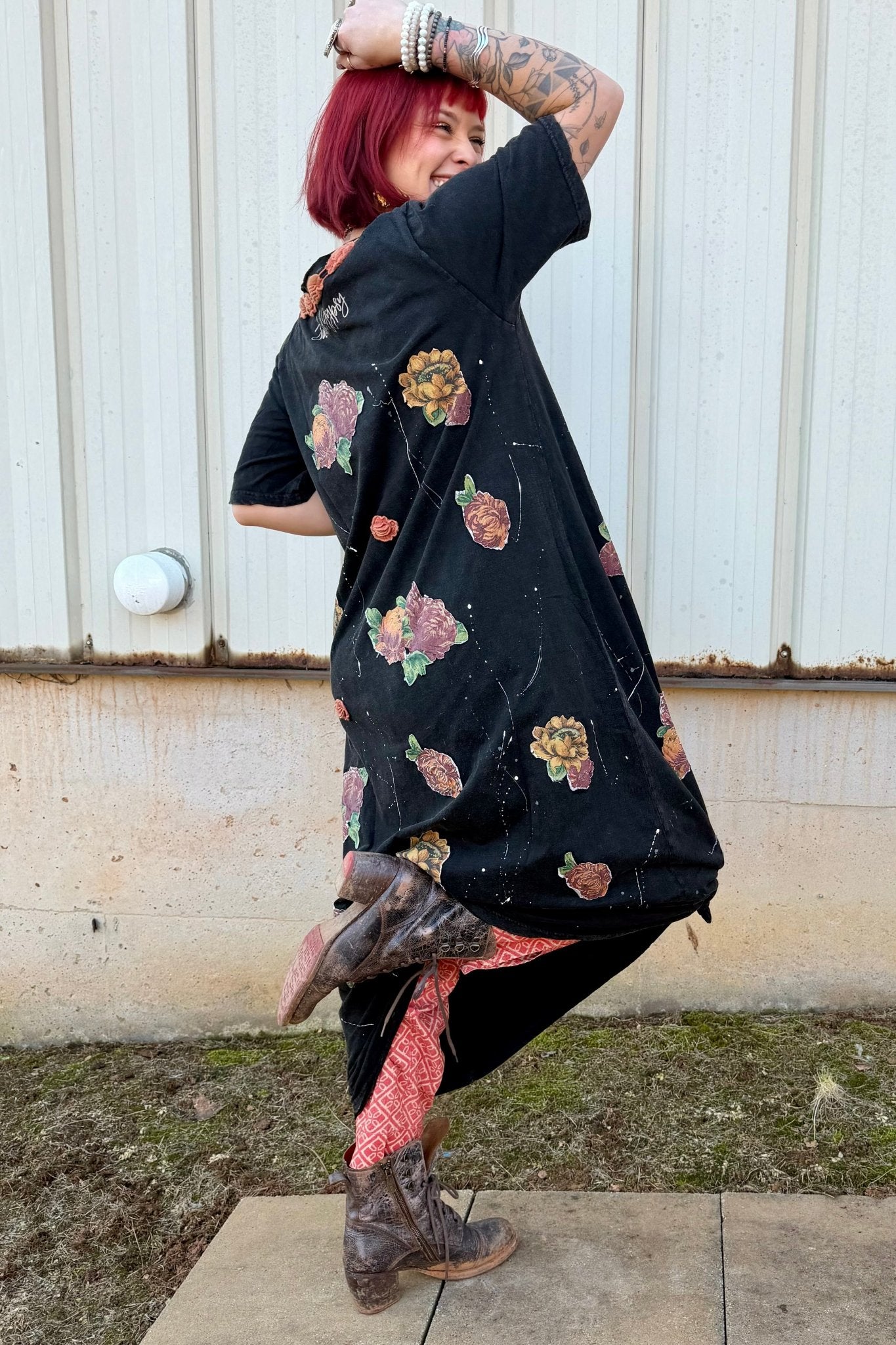 Midnight Walks Paint Spatter Dress - ivyandlavyboutique Jaded Gypsy