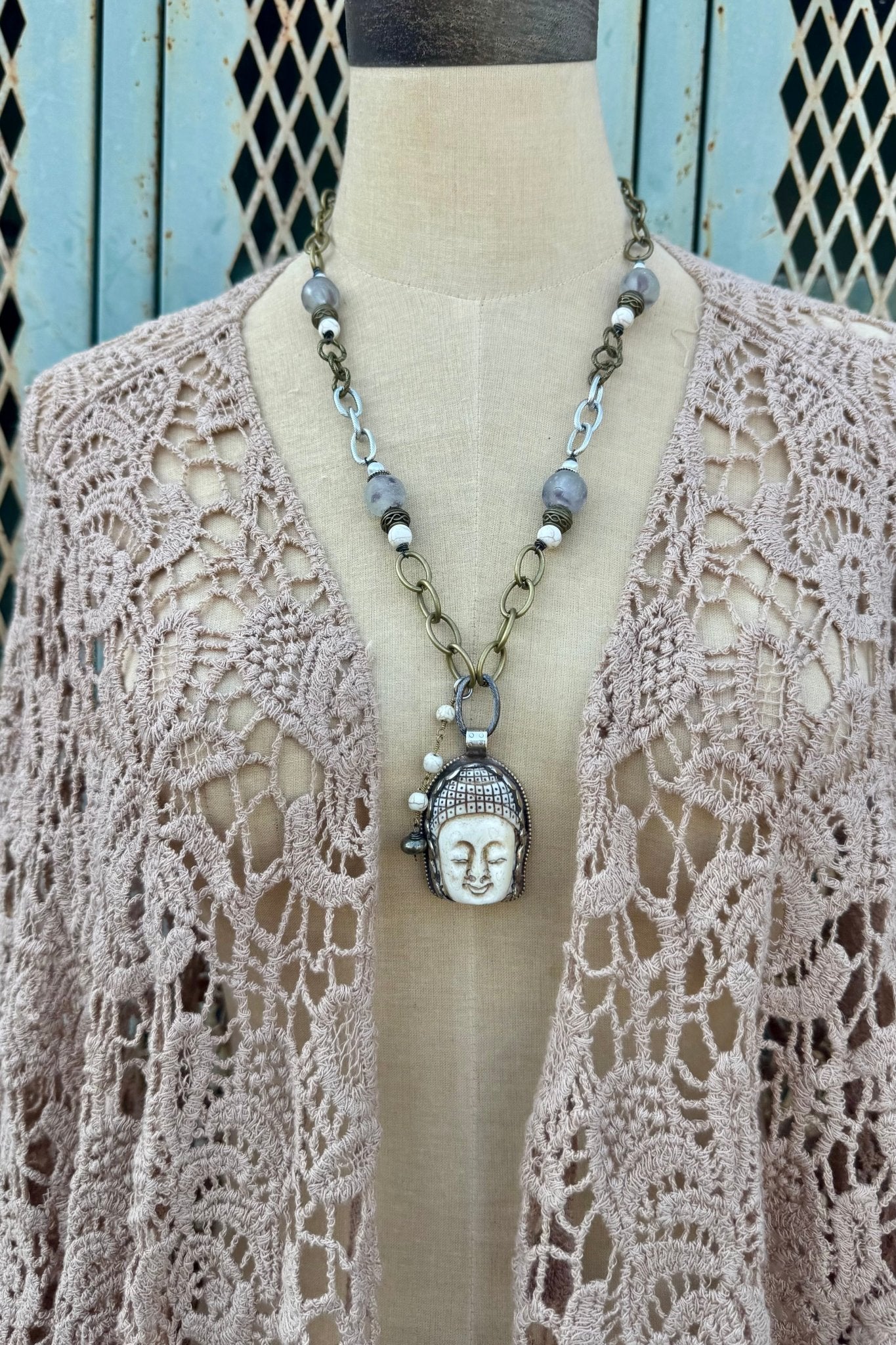 Mini Carved Buddha Face Handmade Necklace - ivyandlavyboutique ivyandlavyboutique