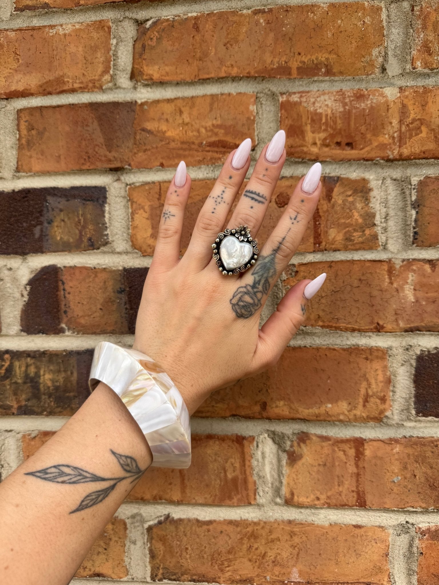 Mini Heart Ring in White - ivyandlavyboutique ivyandlavyboutique