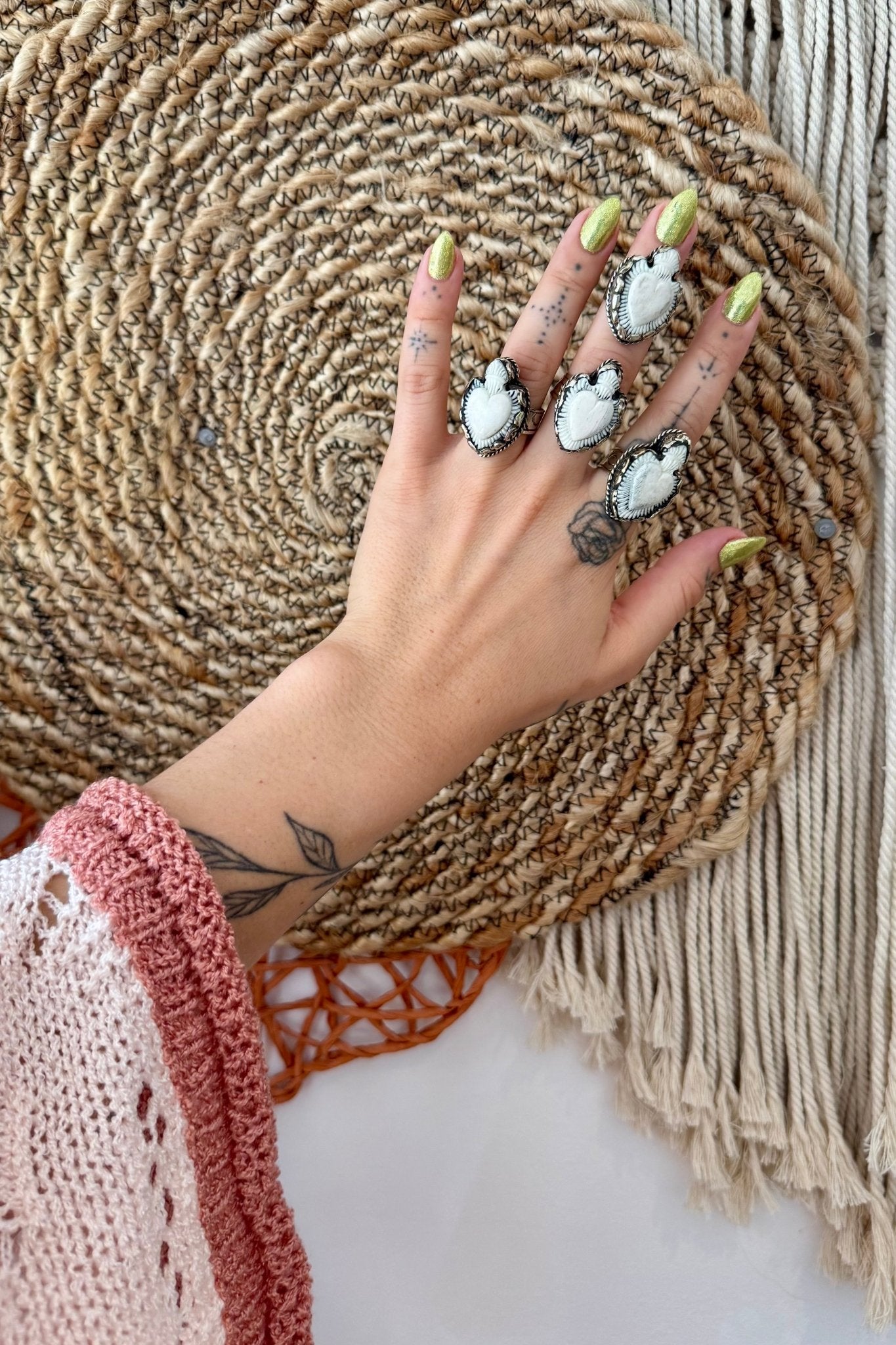 Mini Sacred Heart Ring - ivyandlavyboutique ivyandlavyboutique