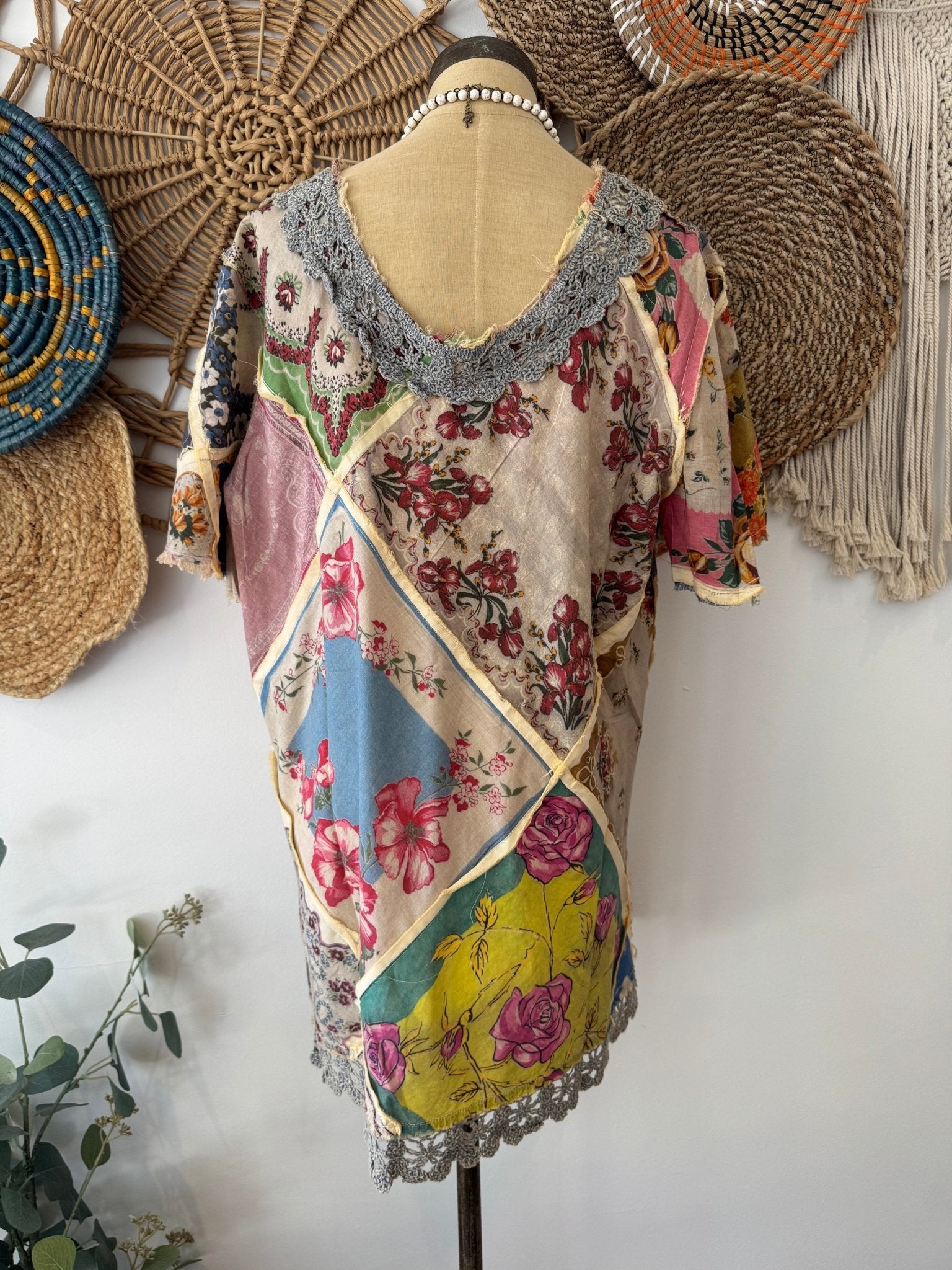 Mix it Up Patched Top - ivyandlavyboutique A Rare Bird Shop